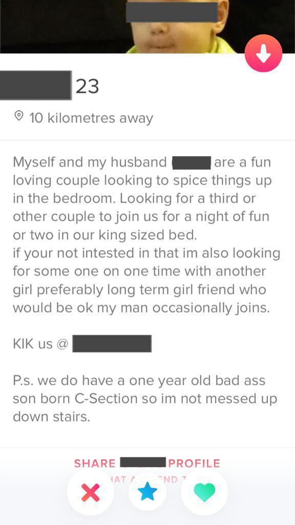 yes, that is a picture of her baby in her tinder profile looking for