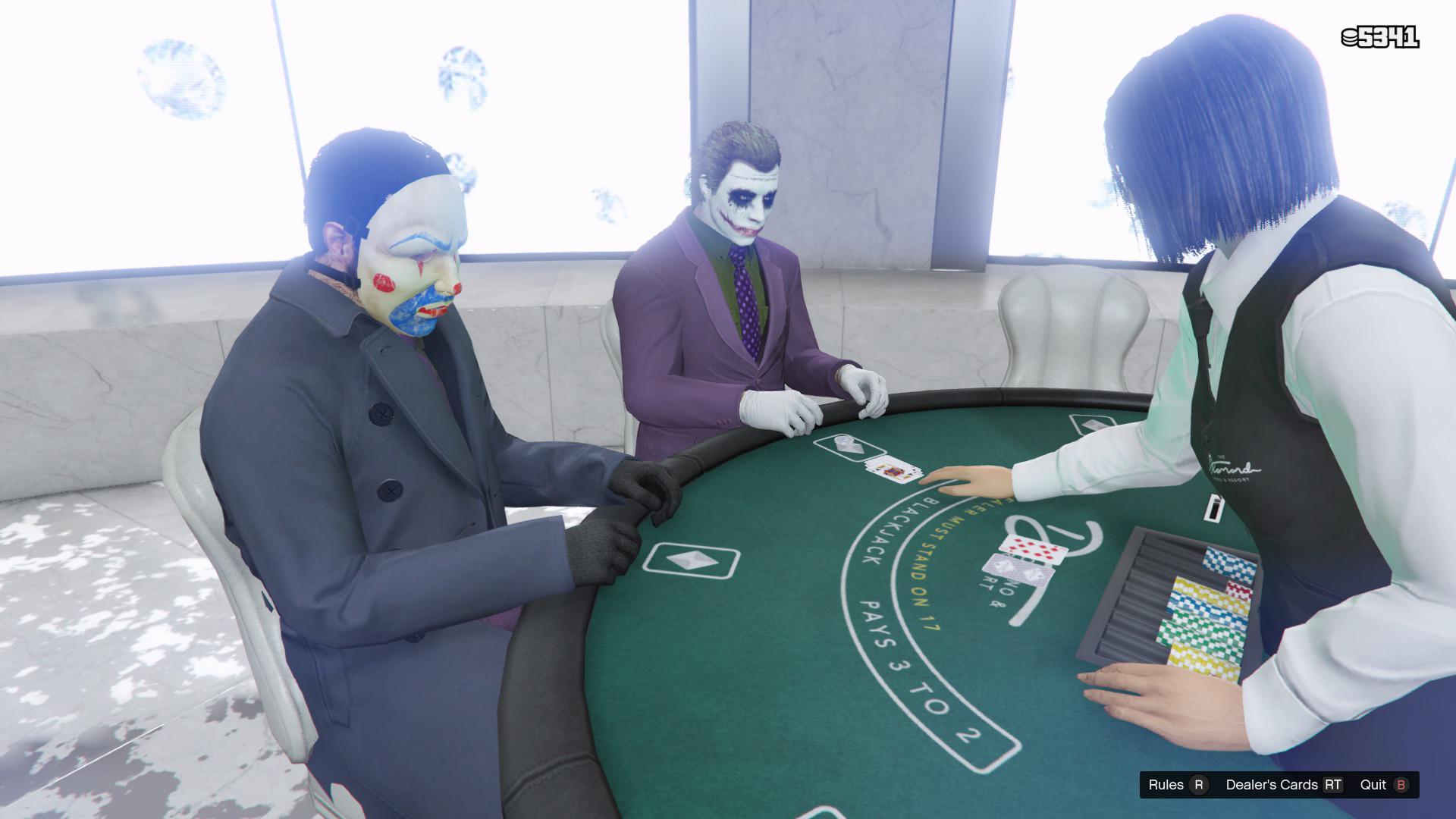 Just a couple of Joker's playing some Blackjack