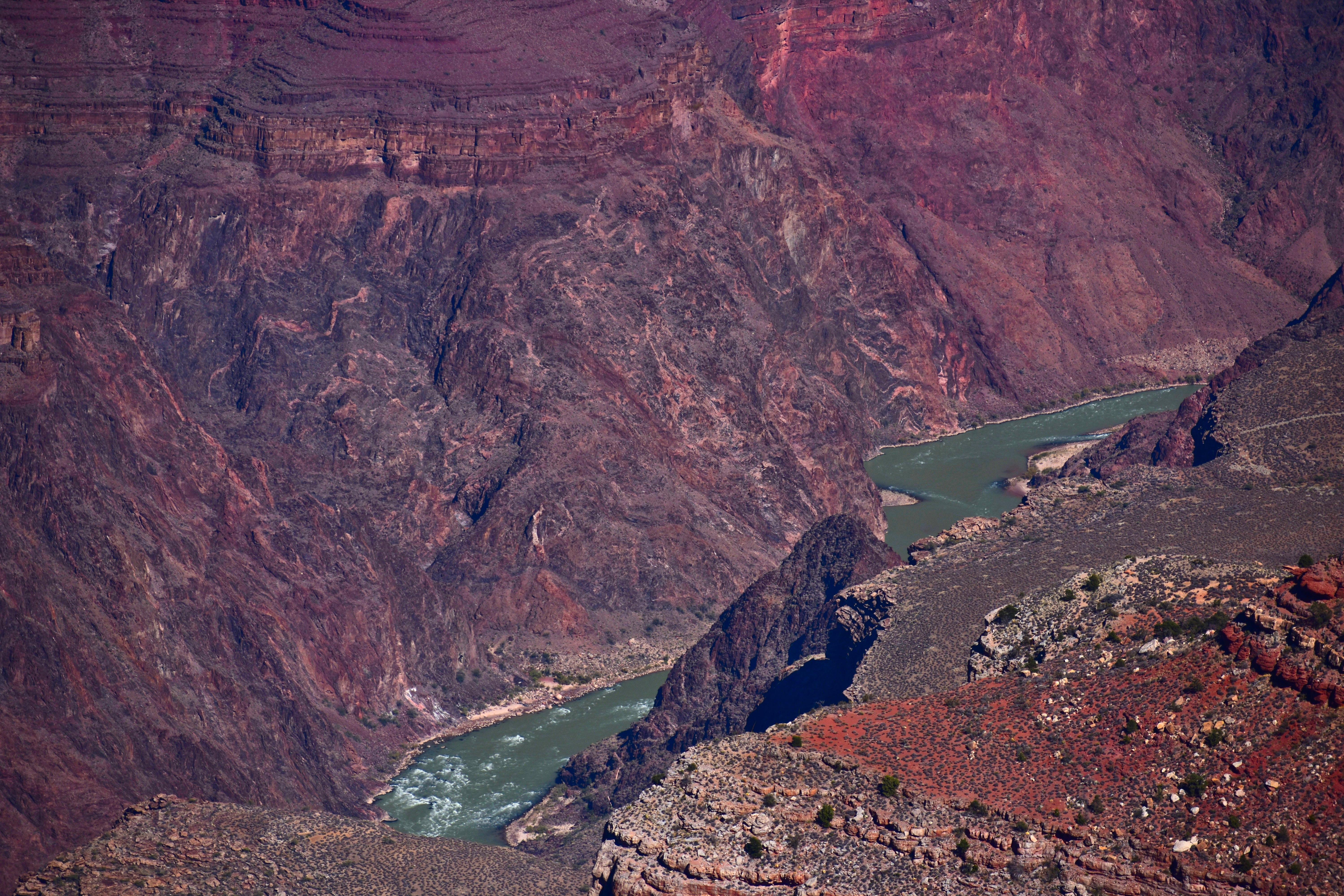 Colorado River flowing through the Grand Canyon mid October [OC