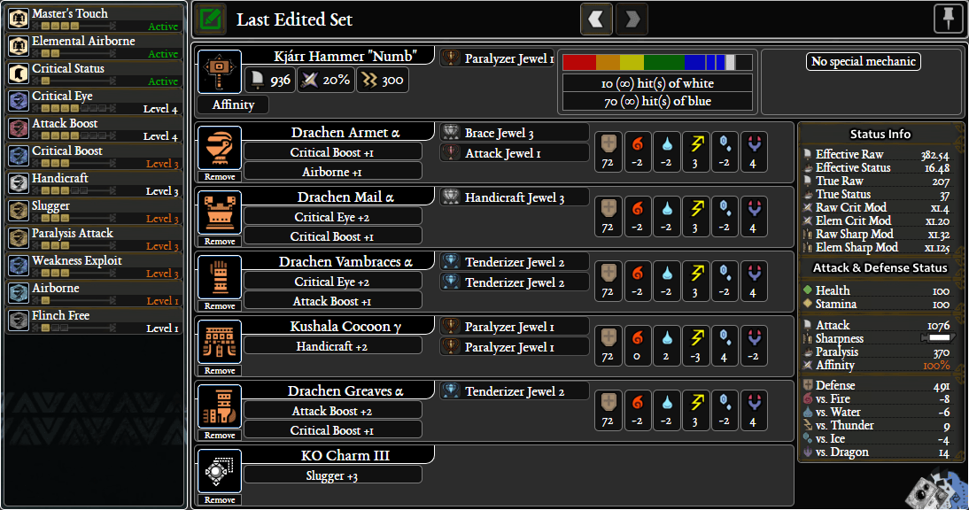My Kjarr "Numb" CC/crit hammer build! What do you guys think? r