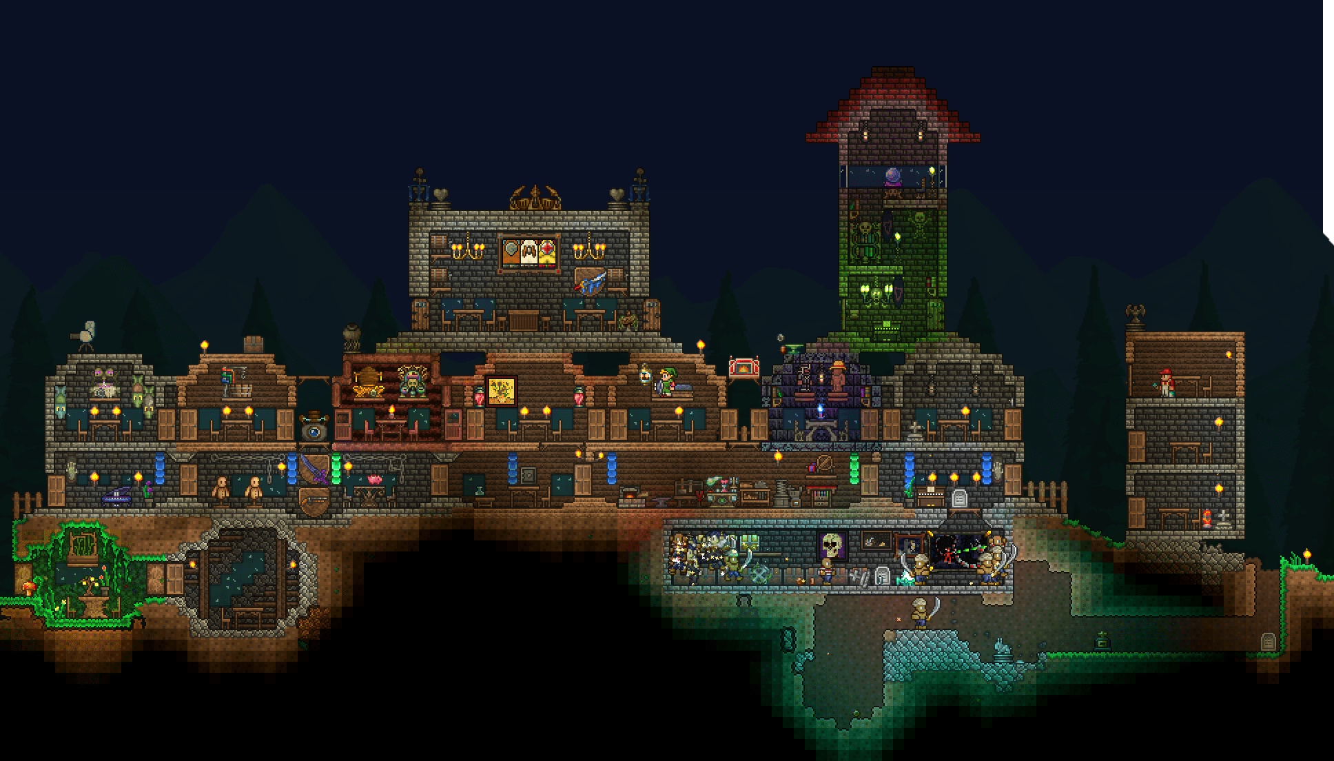 My basement is filled with pirates, and all my NPCs died, except for