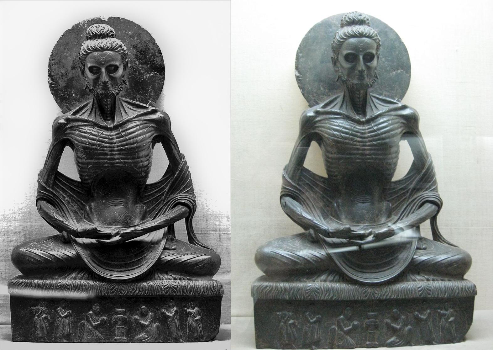 Starving/Fasting Buddha Sculpture, 3rd5th century, Gandhara Pakistan