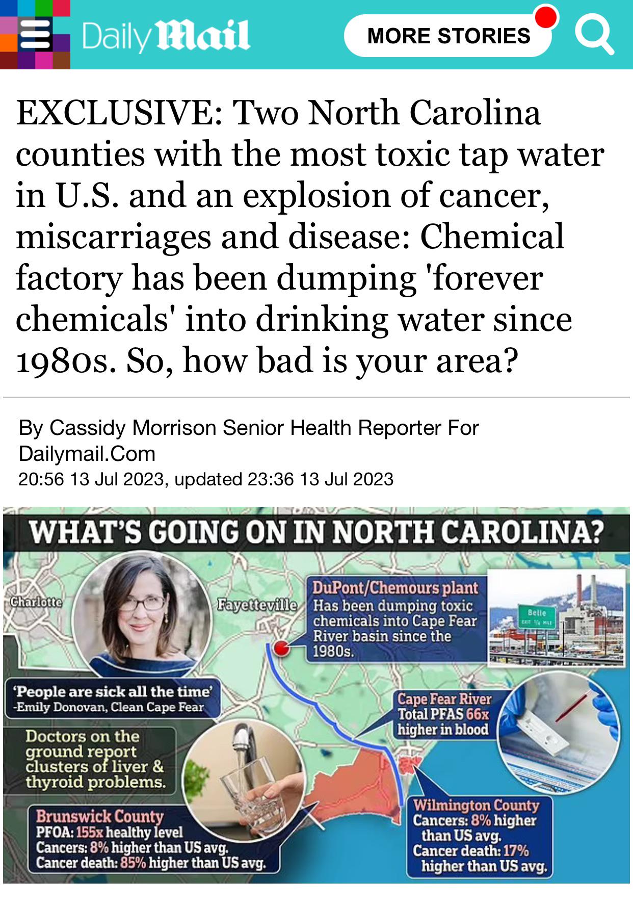 How do I avoid contaminated water (moving to Wilmington next month) r