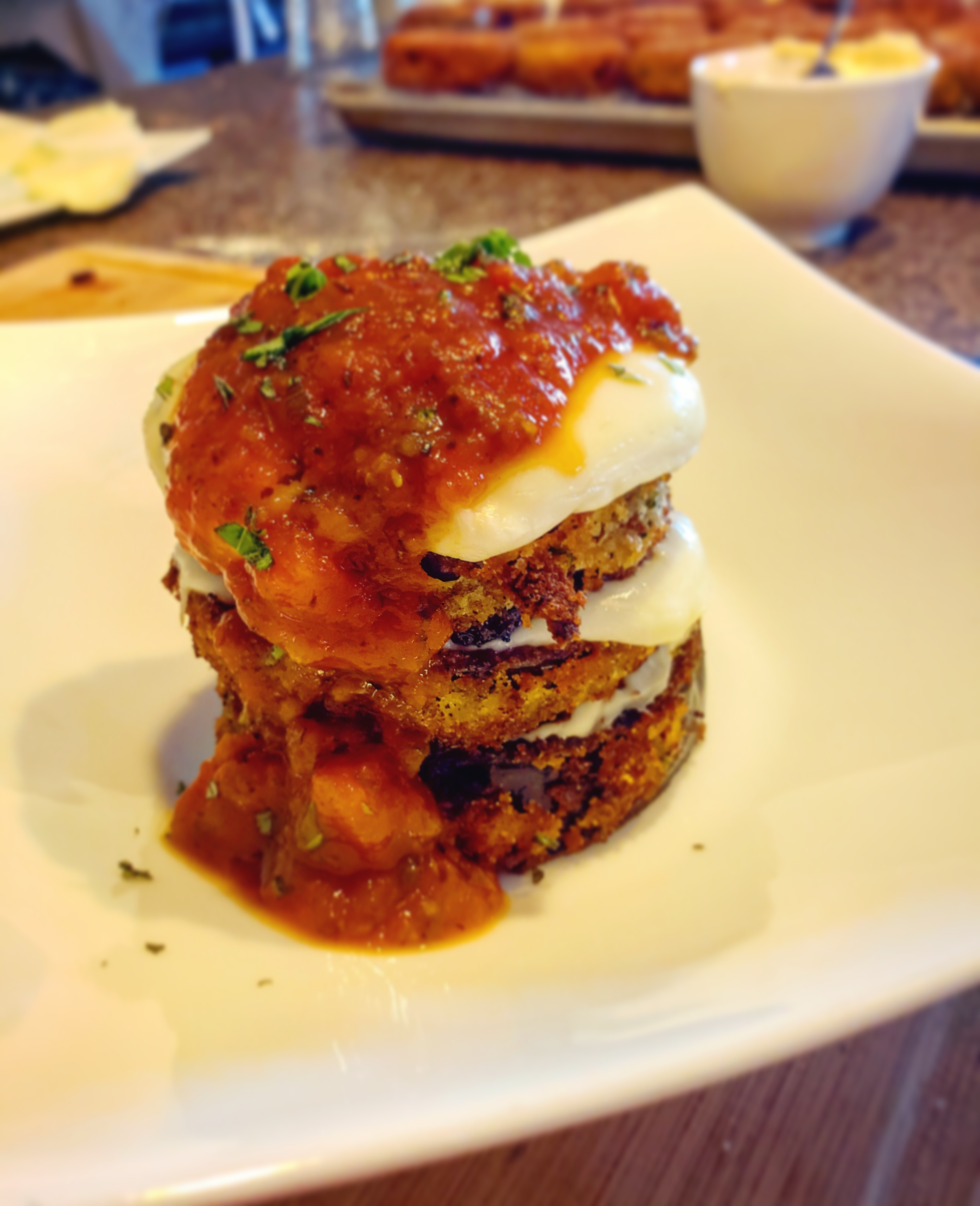 My very pregnant wife requested eggplant parm loaded with oregano and