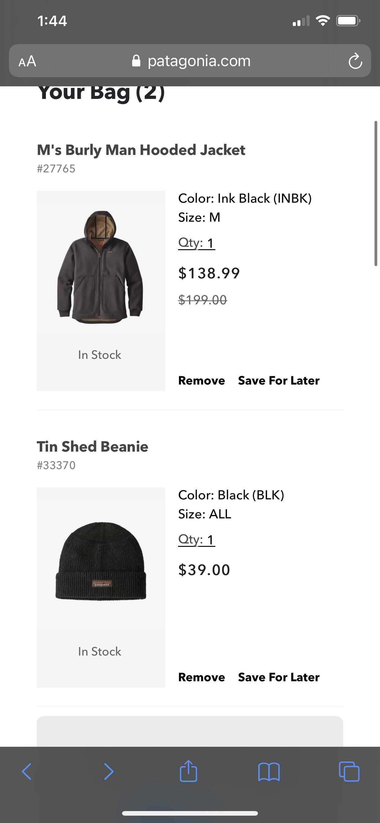 Using a warranty credit ( 14+ yo Patagonia Jacket warranty 👍👍👍). r