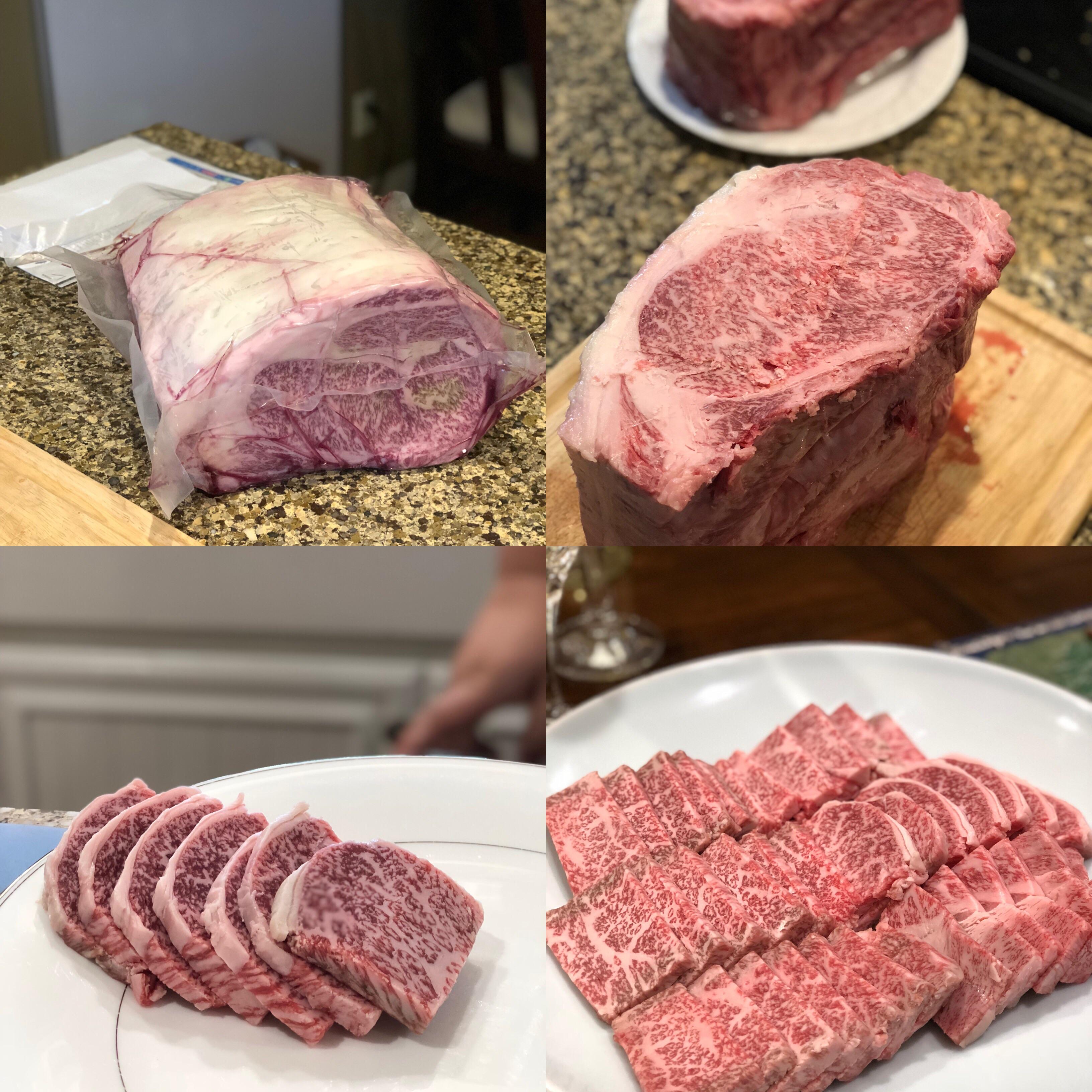 A5 Japanese Miyazaki Wagyu Beef New York Strip Steak 16lbs. Flown