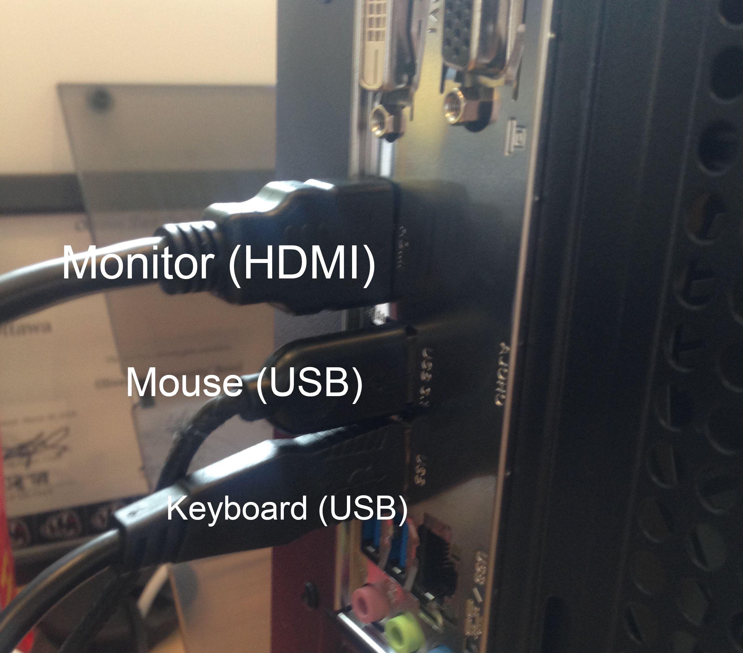 Why do my keyboard and mouse turn on but not my monitor? Does it have