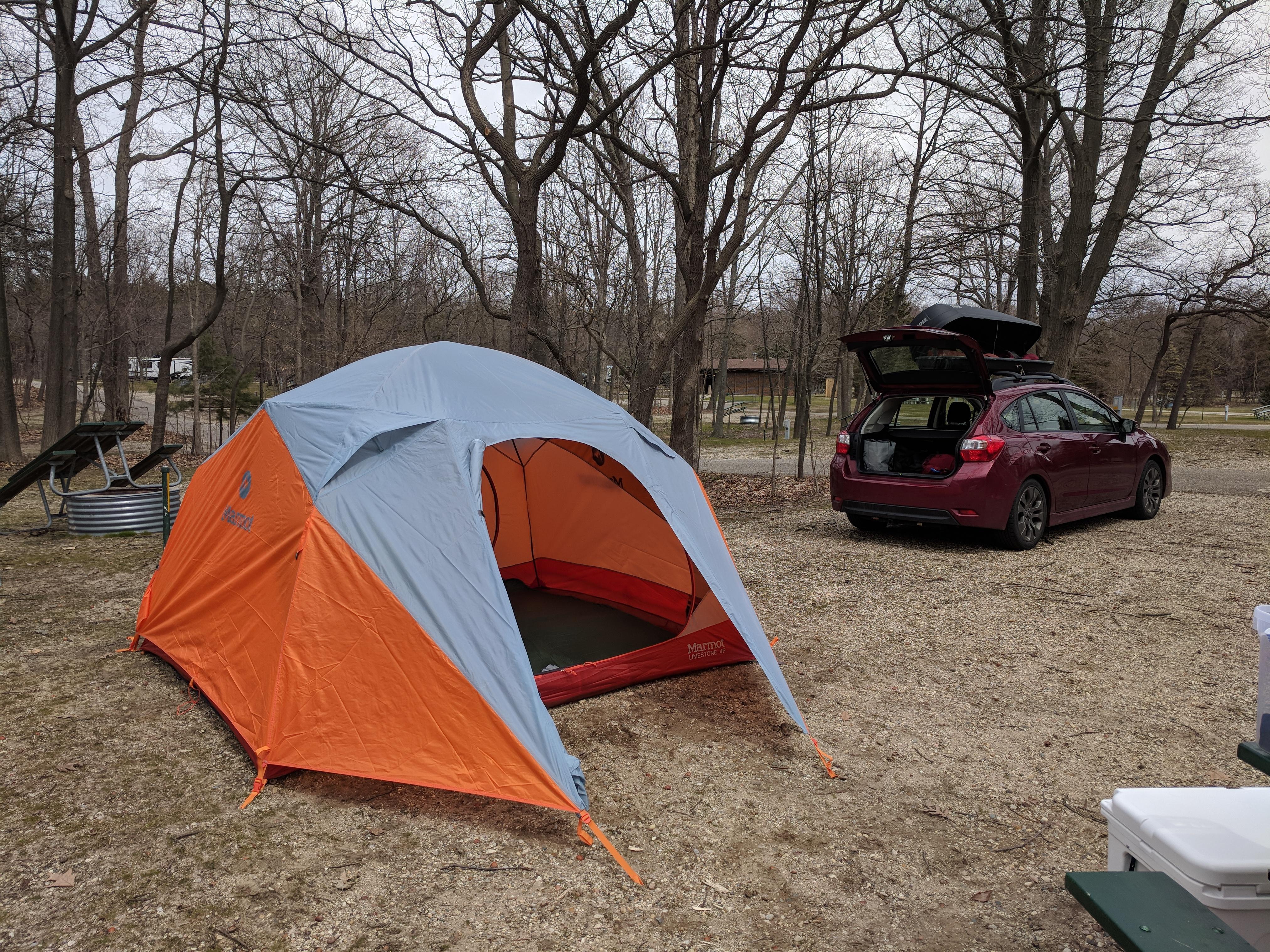 Not much to look at but first camp of the season! (Van Buren State Park
