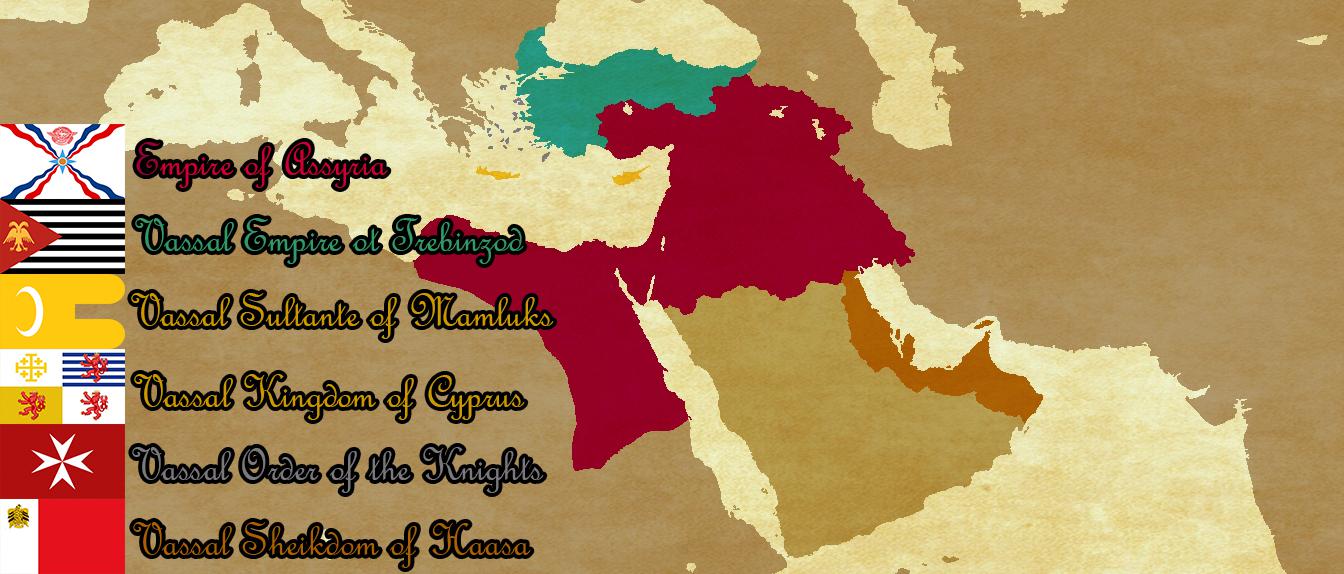 Revolutionary Empire of Assyria and his vassal states r/eu4
