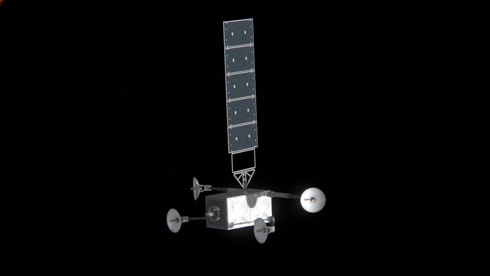 I built a relay satellite with movable antenna dishes r