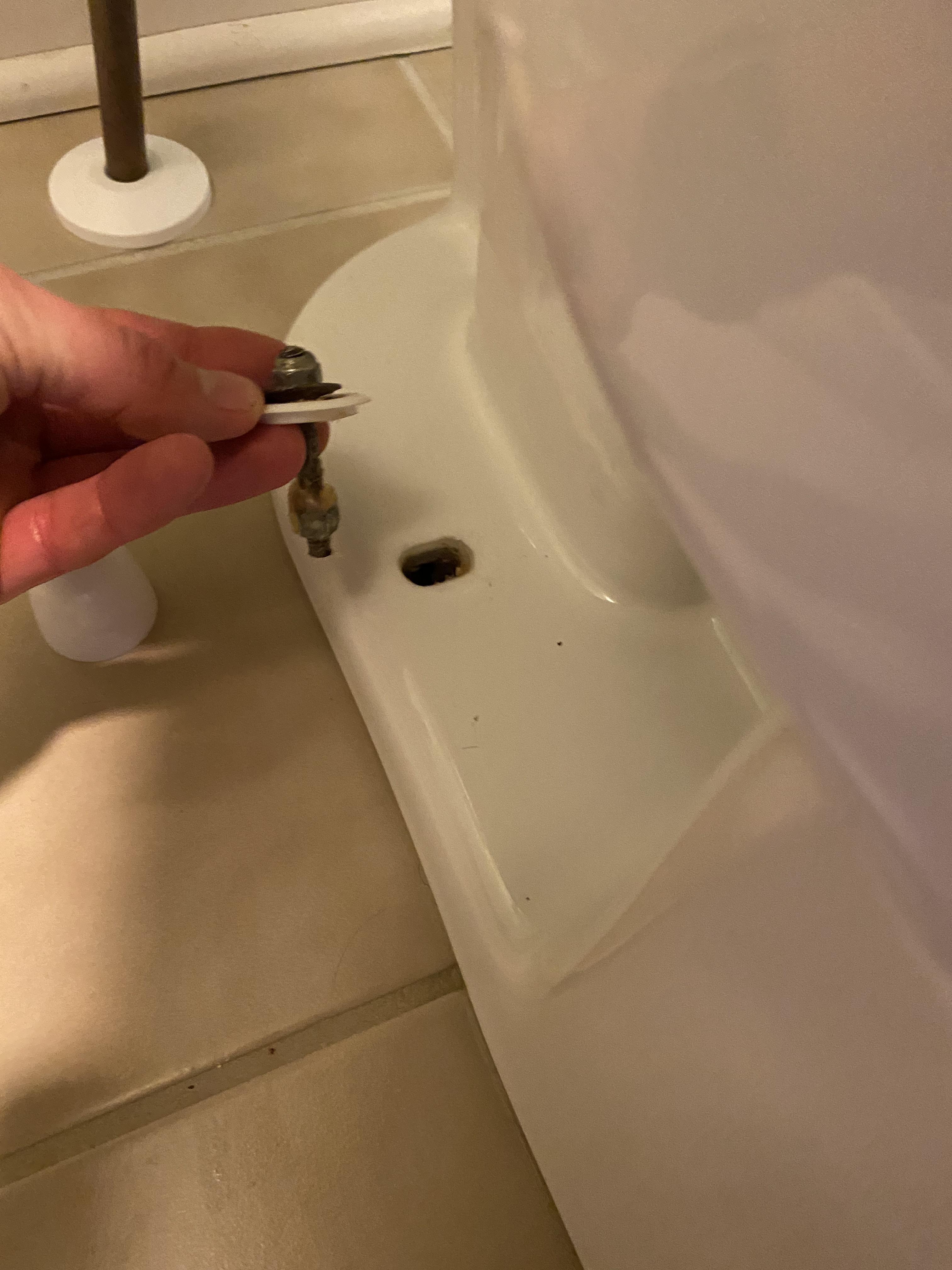 8 month old son pulled toilet anchor out with bottom nut attached. How