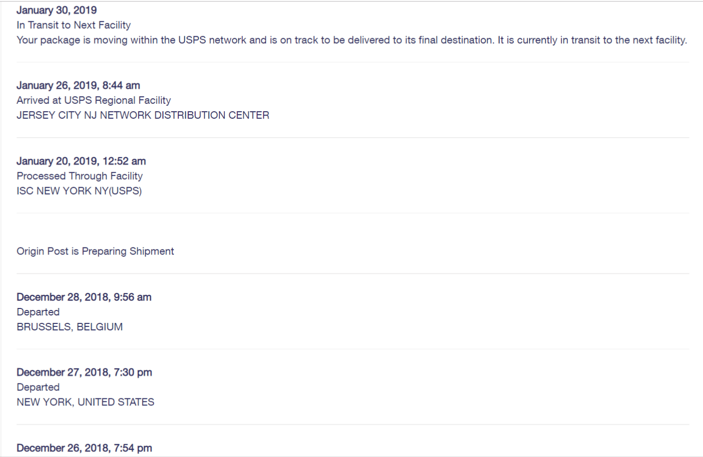 Missing package? (CJ490174034US) USPS