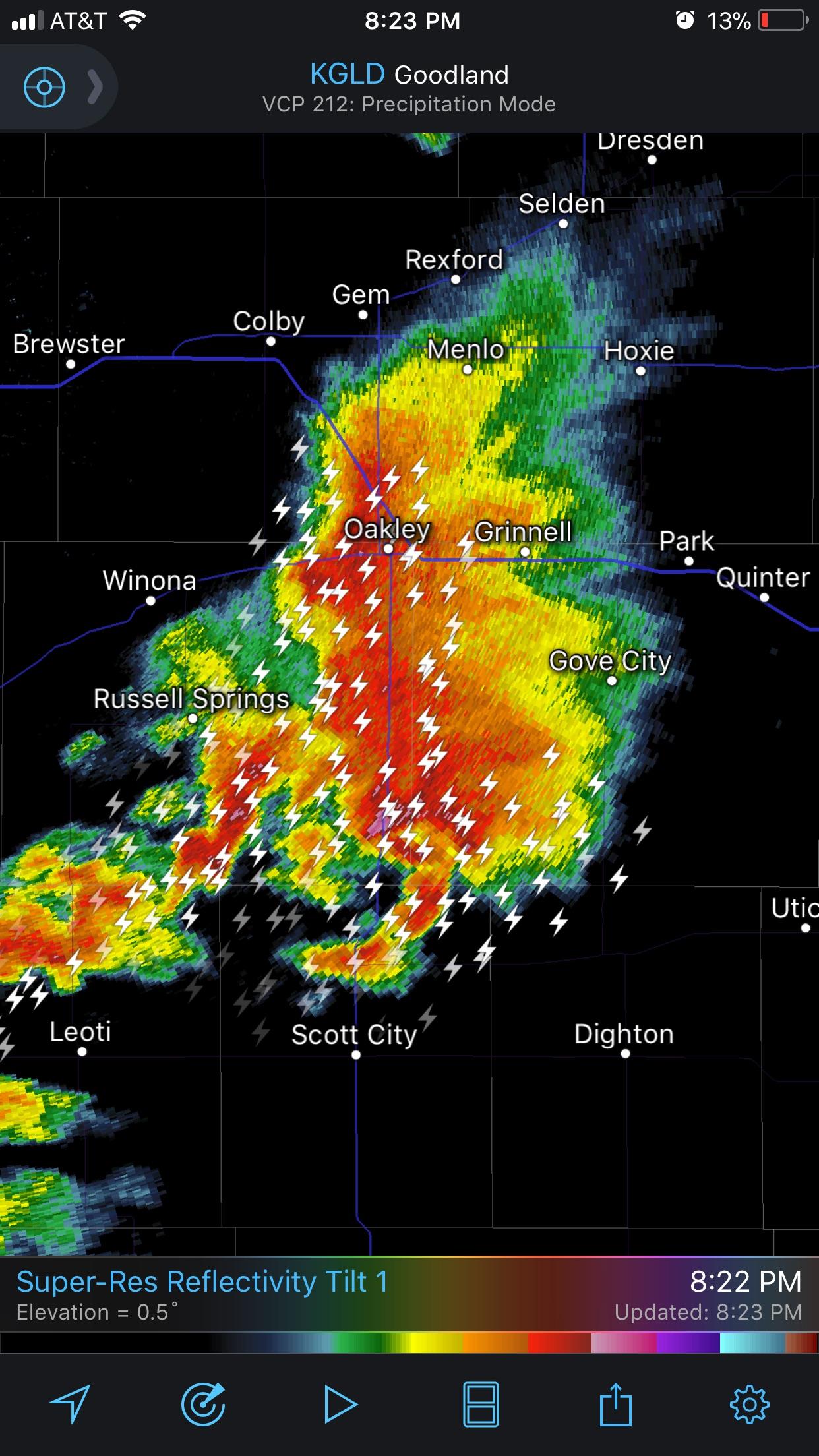 The incredibly massive supercell which produced a few tornadoes near
