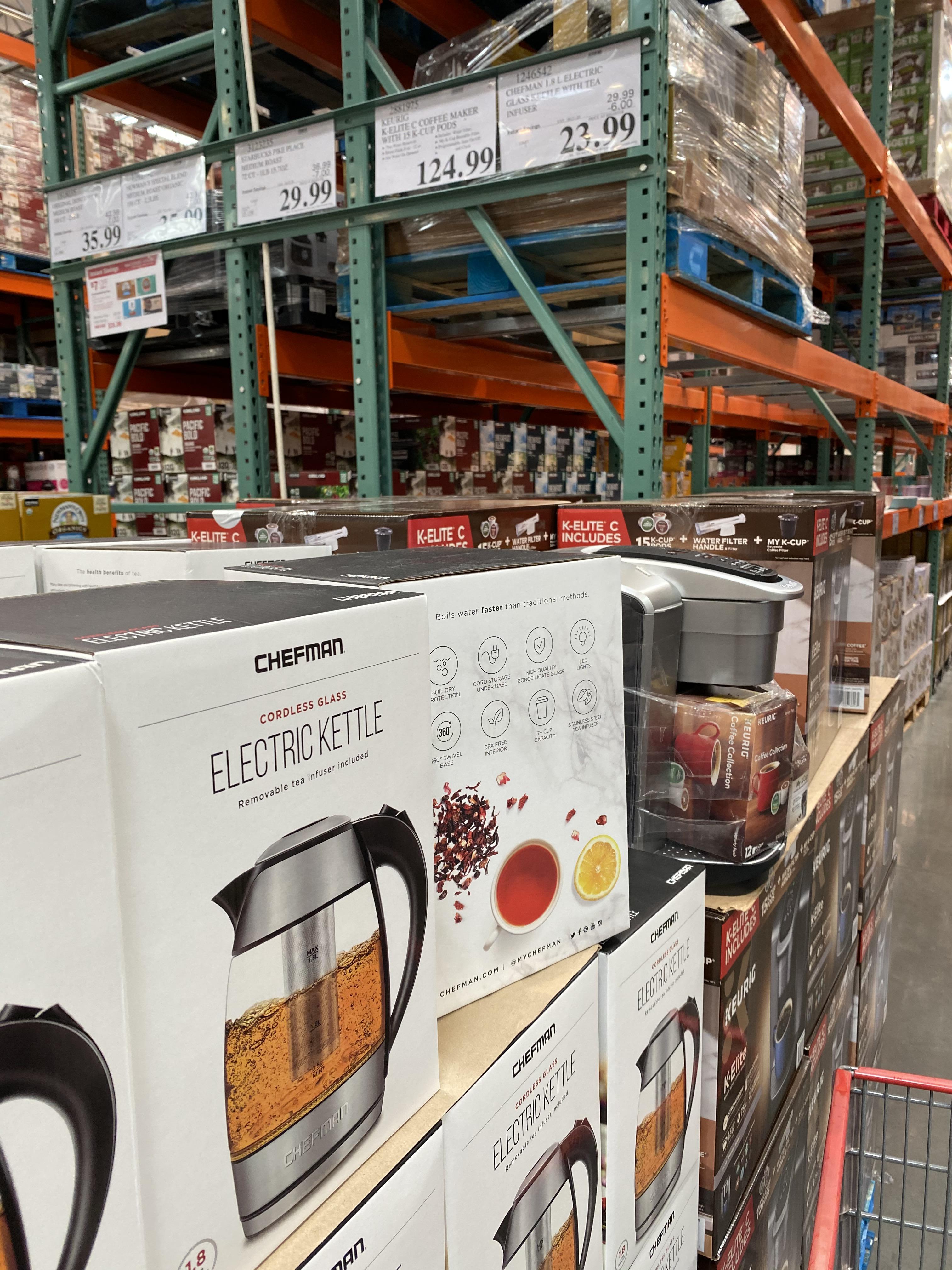 6 Discount on Chefman Electric Kettle. Currently priced at 23.99