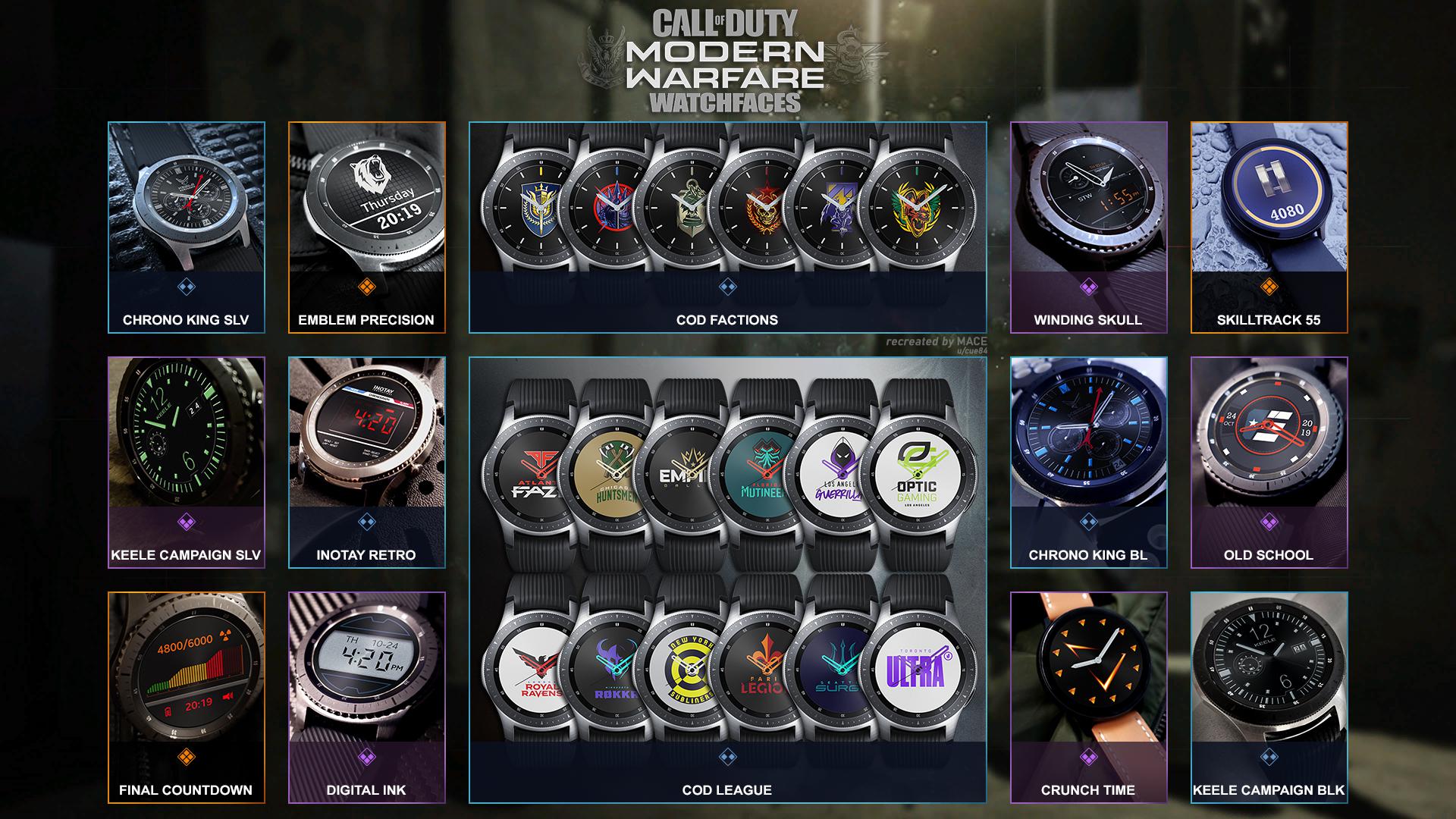 Call of Duty Modern Warfare watchfaces (WIP) r/GalaxyWatch