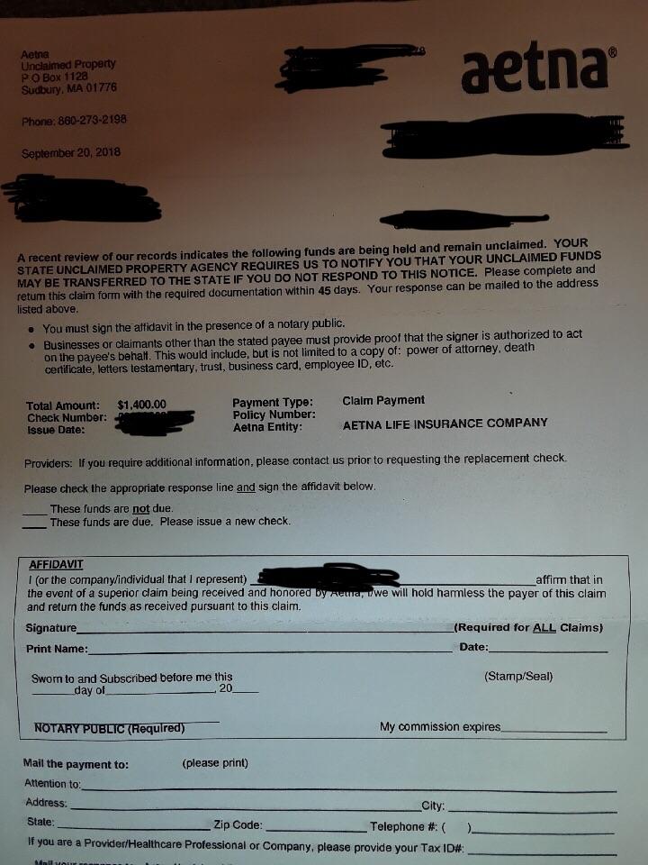 Holder Information and Reporting NCCASH