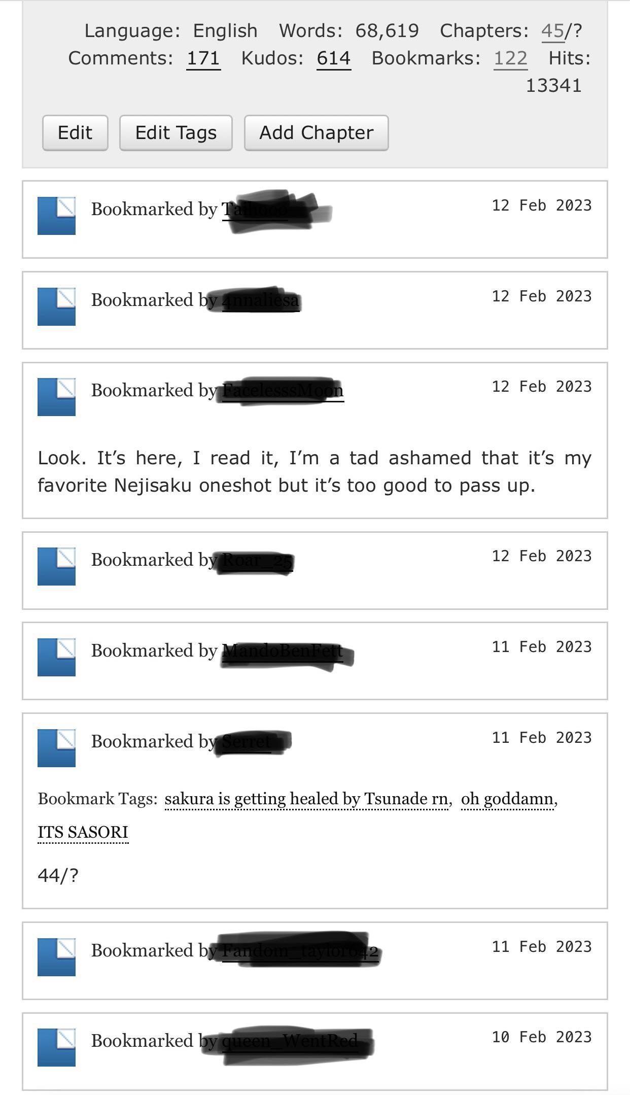 By far, my favorite bookmarks. I love this fandoms audience 😭😂 r/AO3