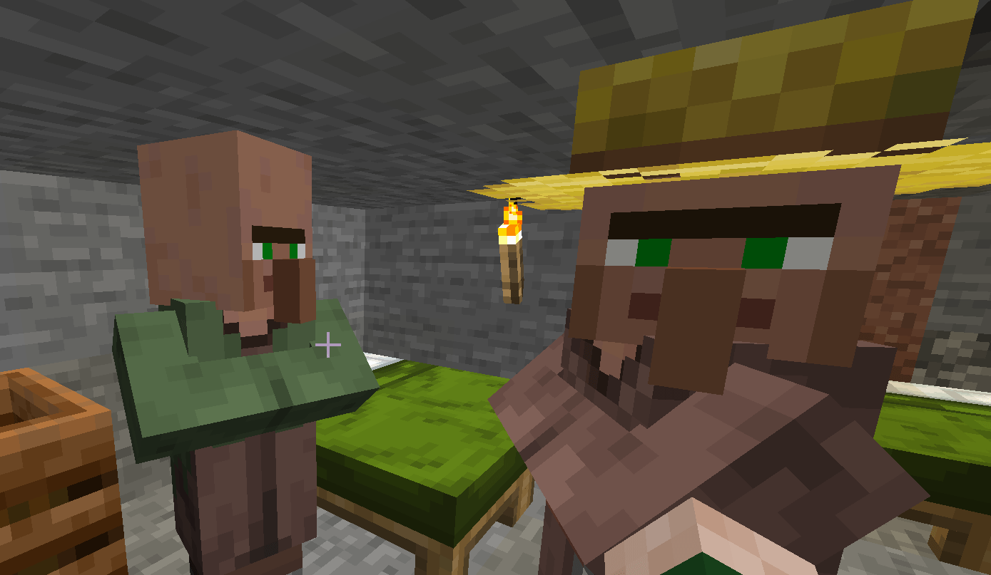 What is this green villager? I can't trade with him, get him to breed