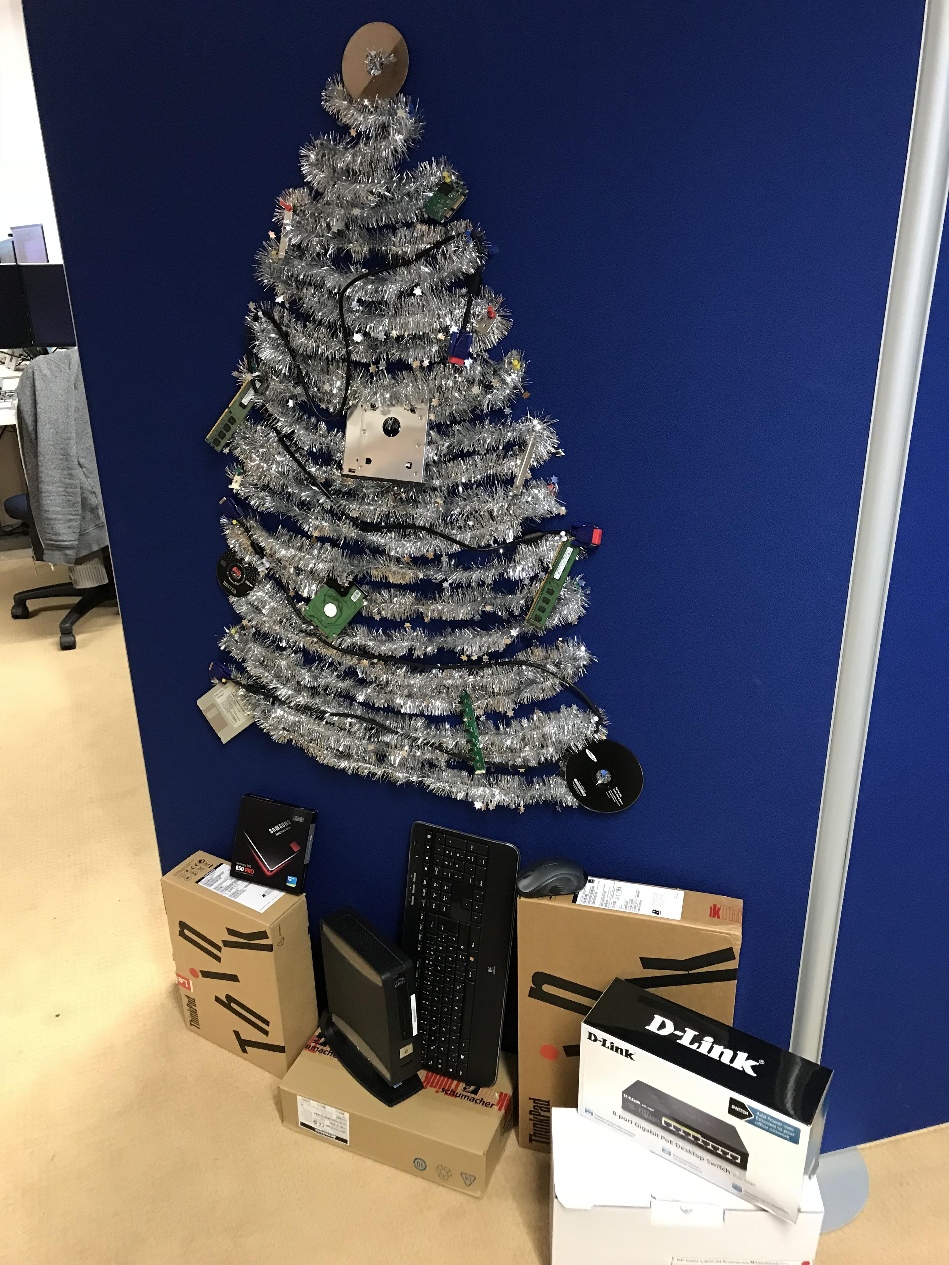 Christmas tree at our IT department r/pcmasterrace