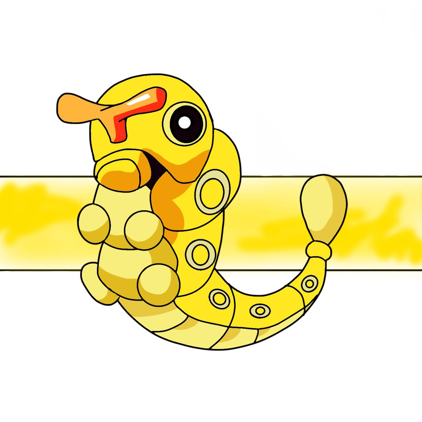 I drew this shiny caterpie r/pokemon