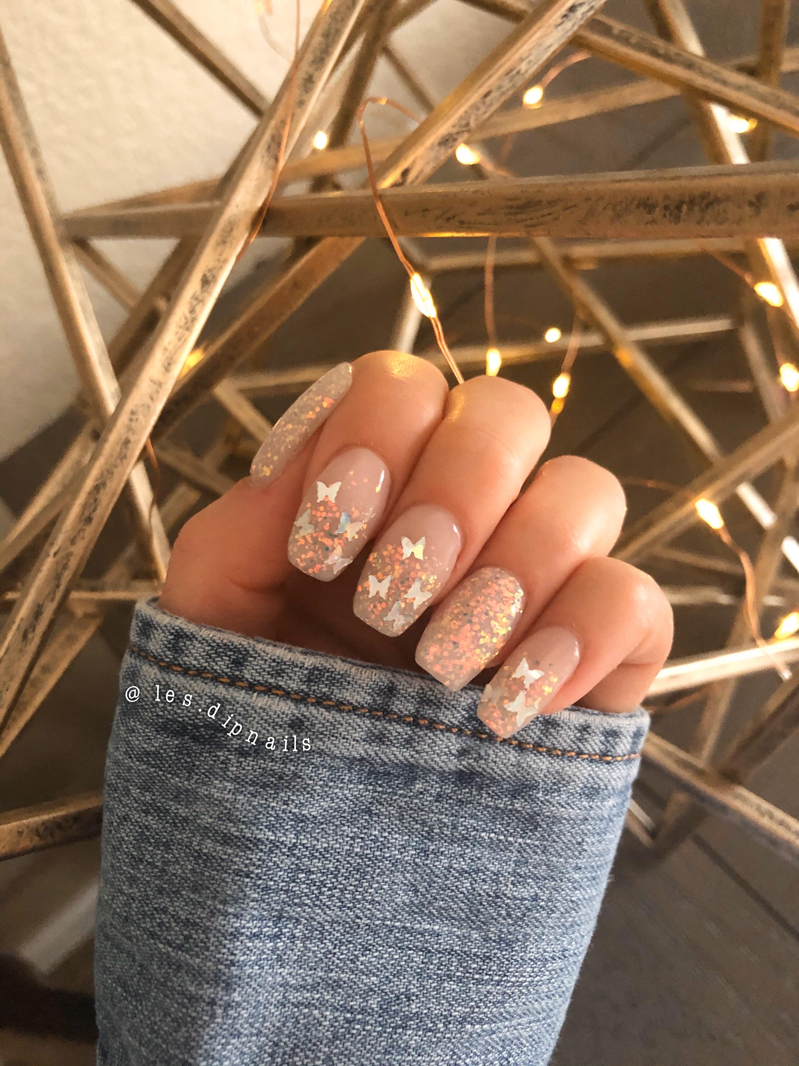 A whole lot of glitter and butterflies 🦋 r/Nails