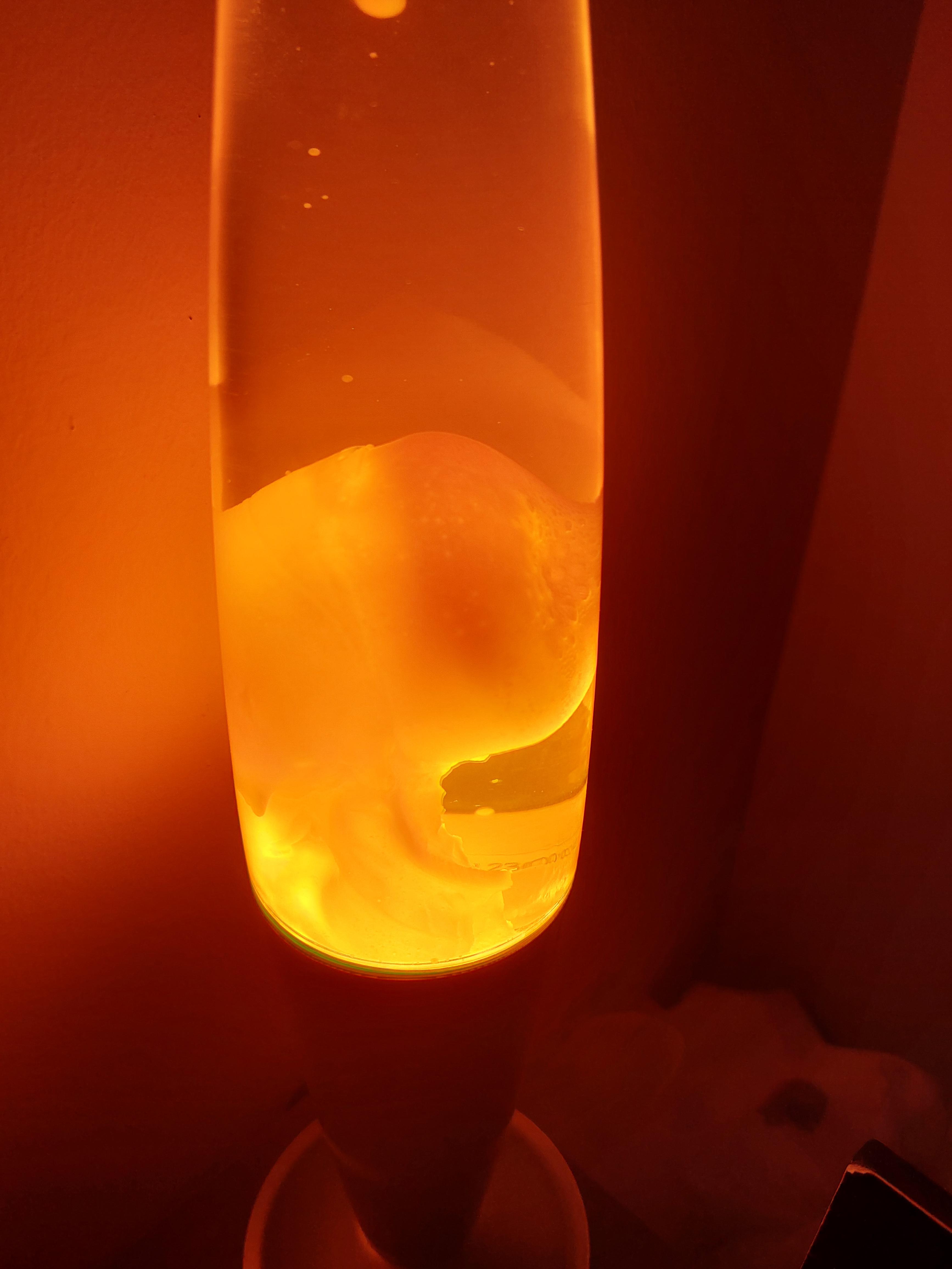 Currently I turned on my lava lamp like usual today and then when the
