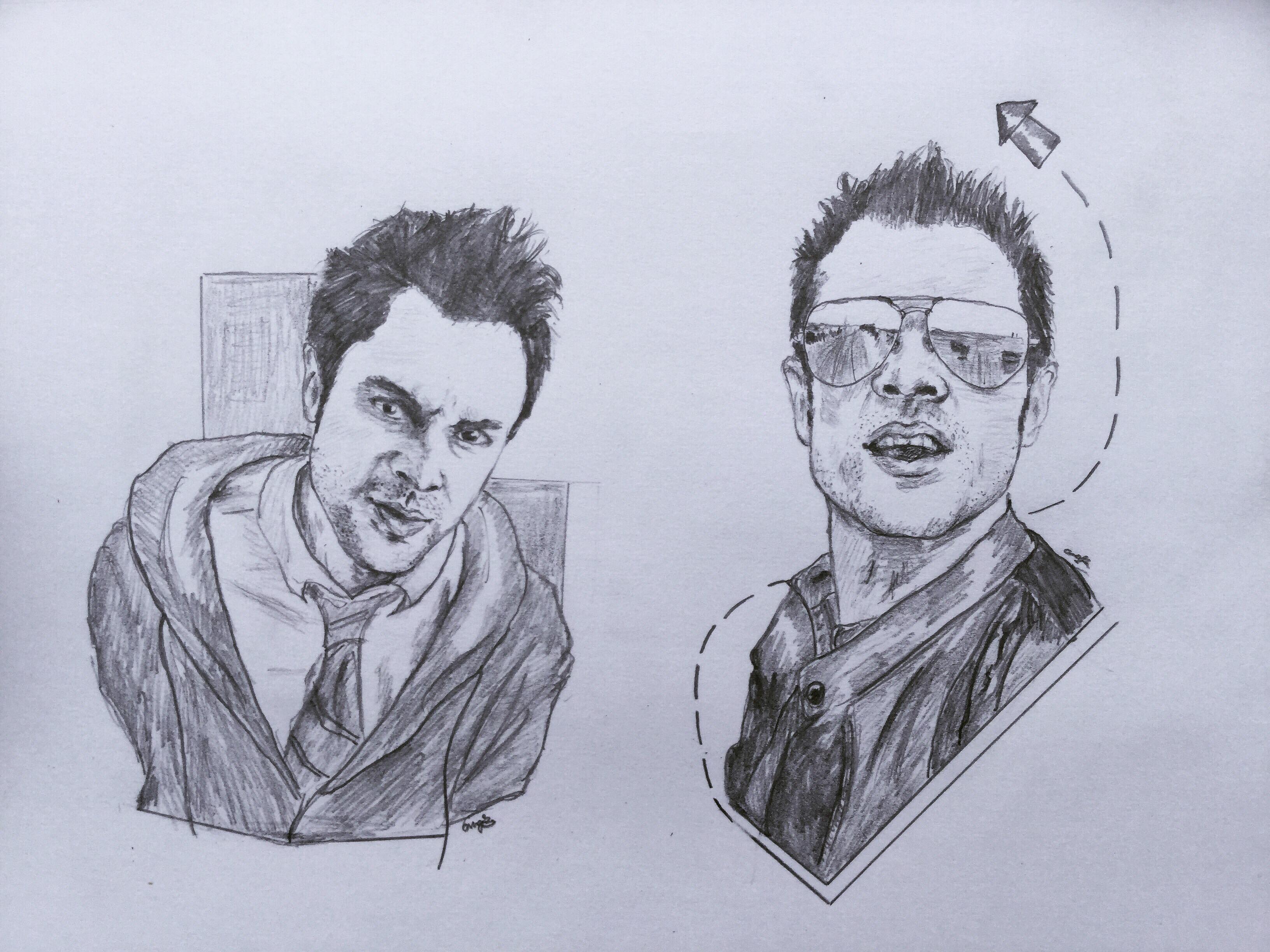 A couple Johnny Knoxville sketches I did today! r/jackass