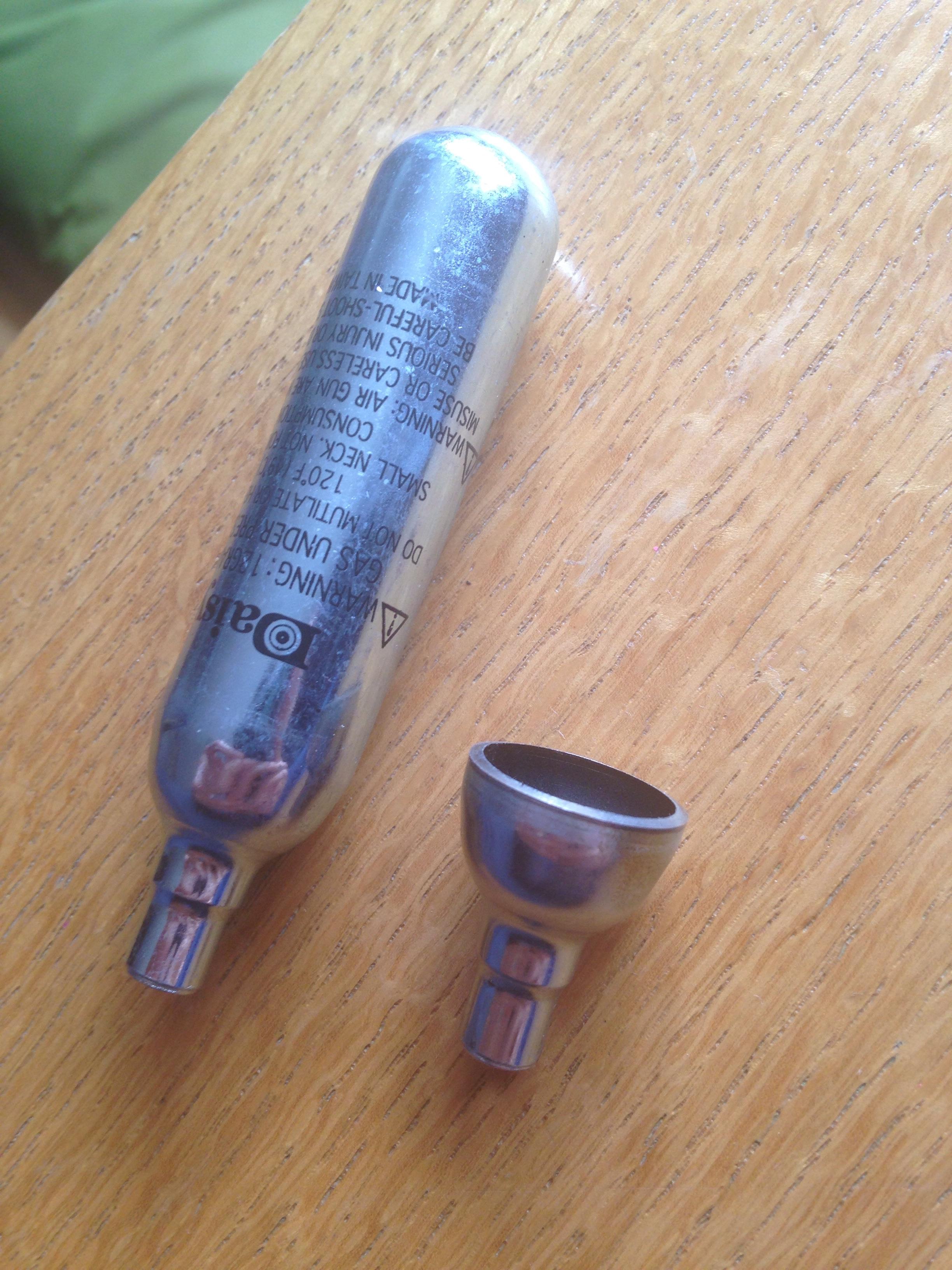 I made a bowl with a CO2 cartridge and a pipe cutter, is it safe to