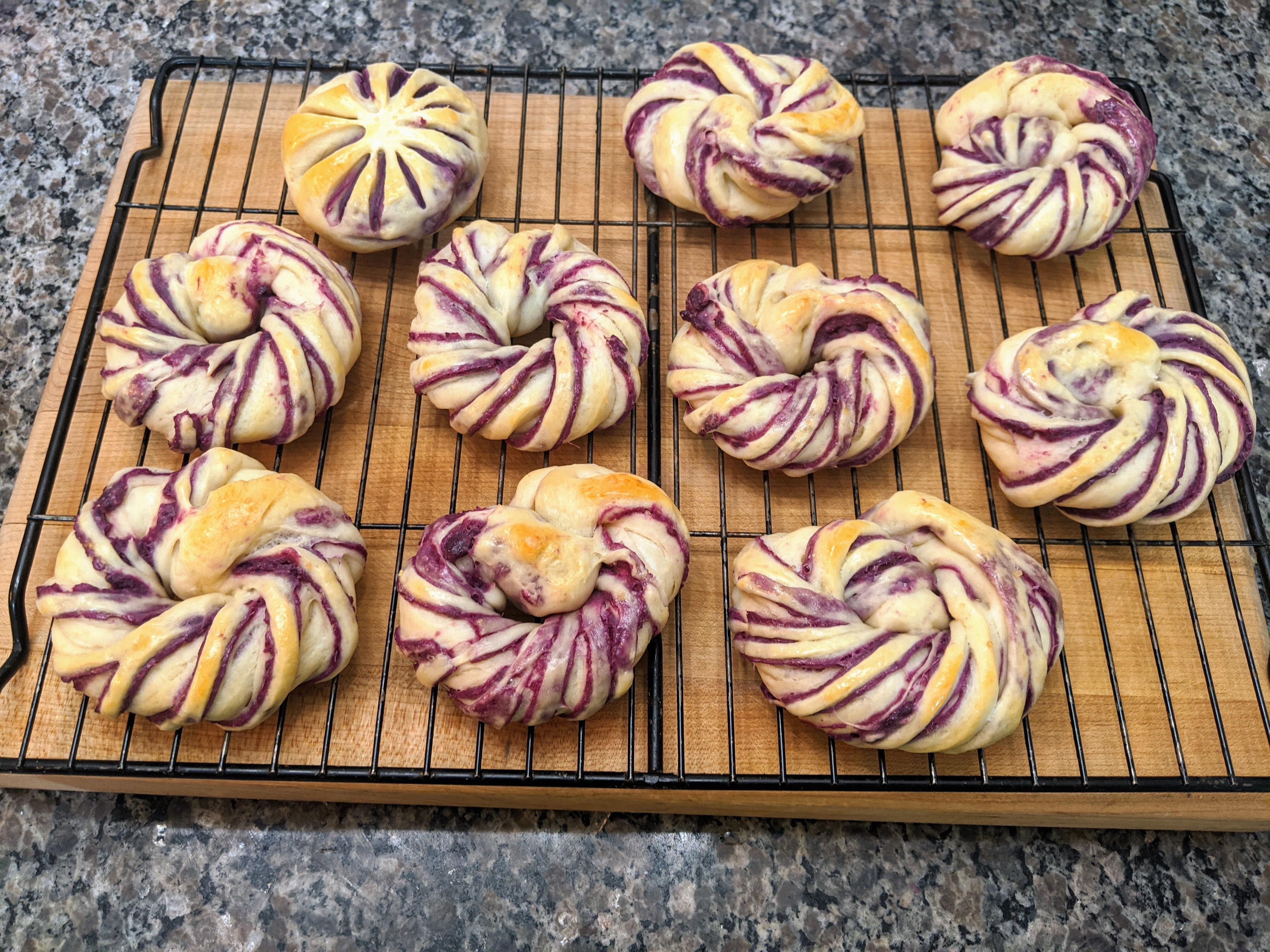 [Homemade] purple sweet potato milk bread r/food