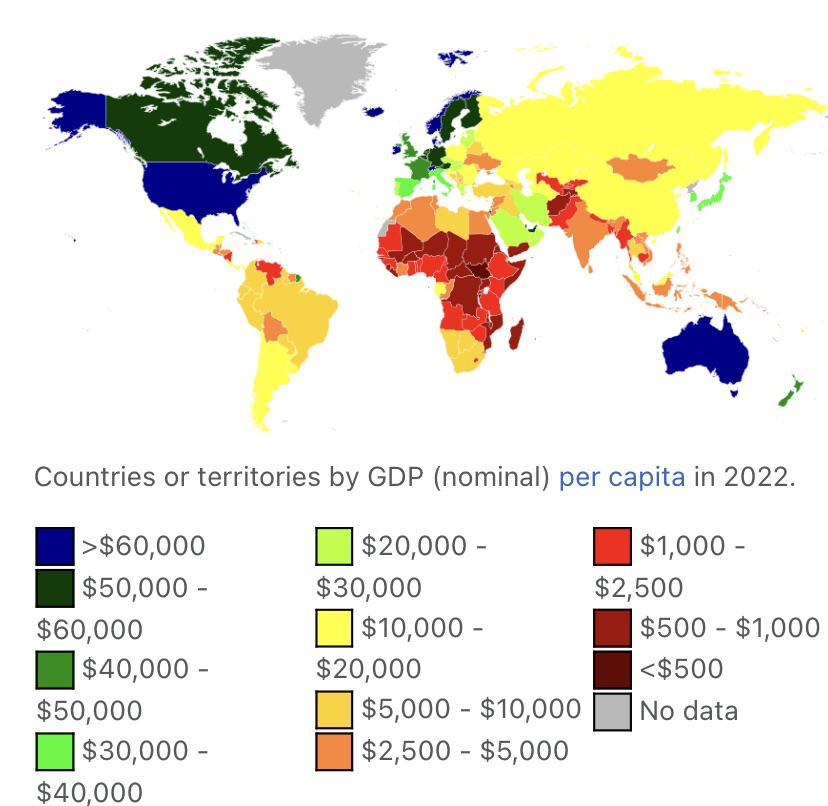 Country GDP Per Capita as of 2022 r/MapPorn