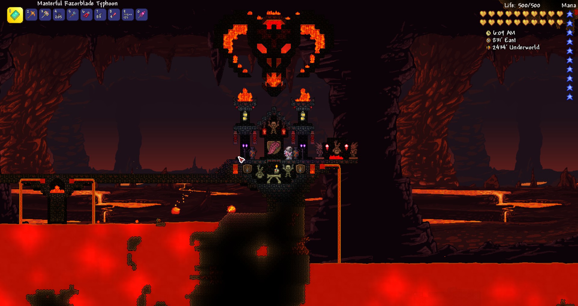 Something I built while farming the wall of flesh r/Terraria