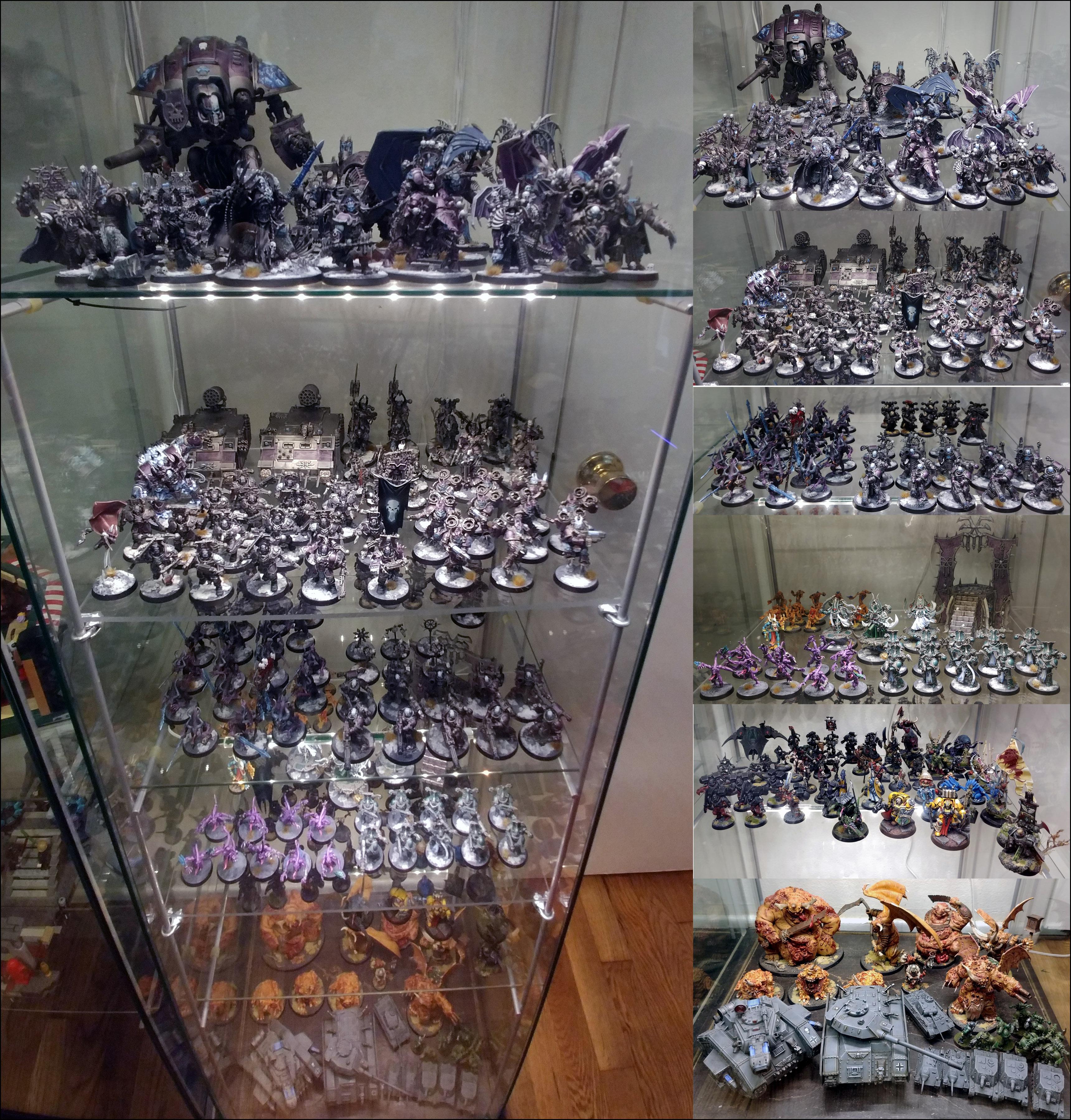 I Just Wanted to Share My Display Case Mostly 40k Chaos Space Marines