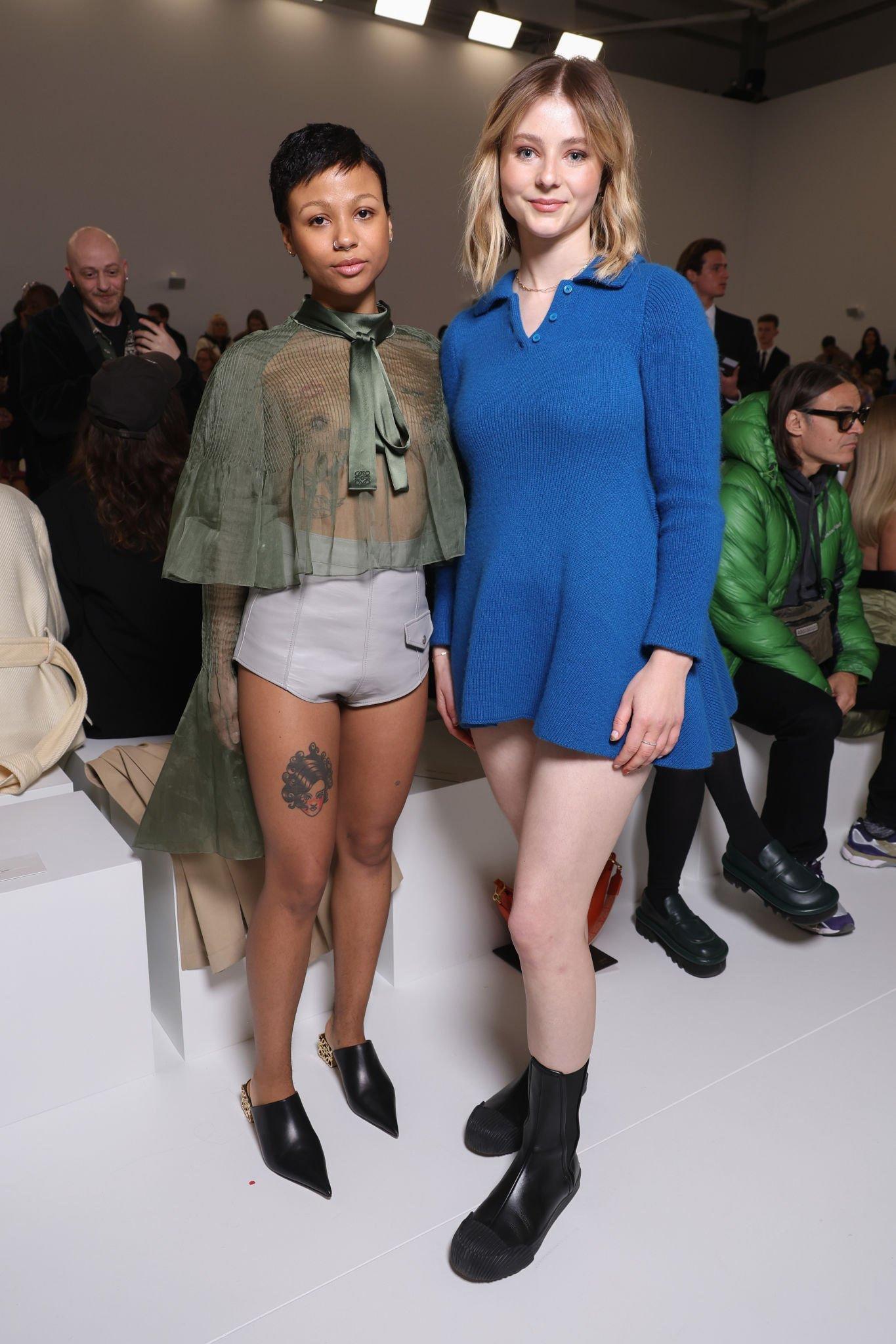 myha'la herald and thomasin mckenzie at the loewe womenswear FW 23/24 show : ThomasinMcKenzie