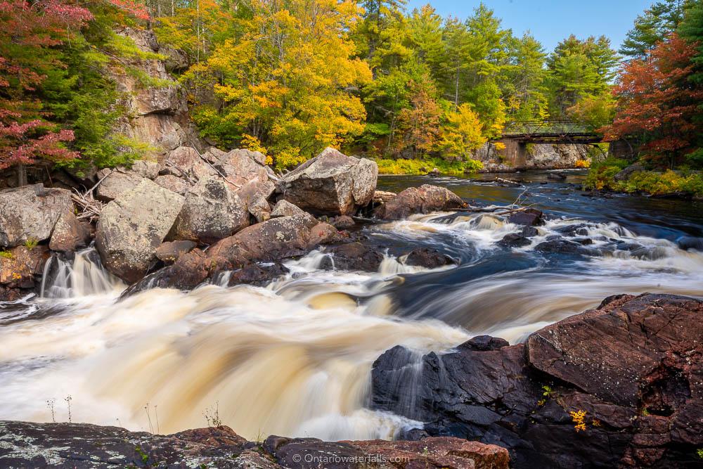 Coopers Falls Waterfall, in the Ontario Ghost Town of the Same Name r