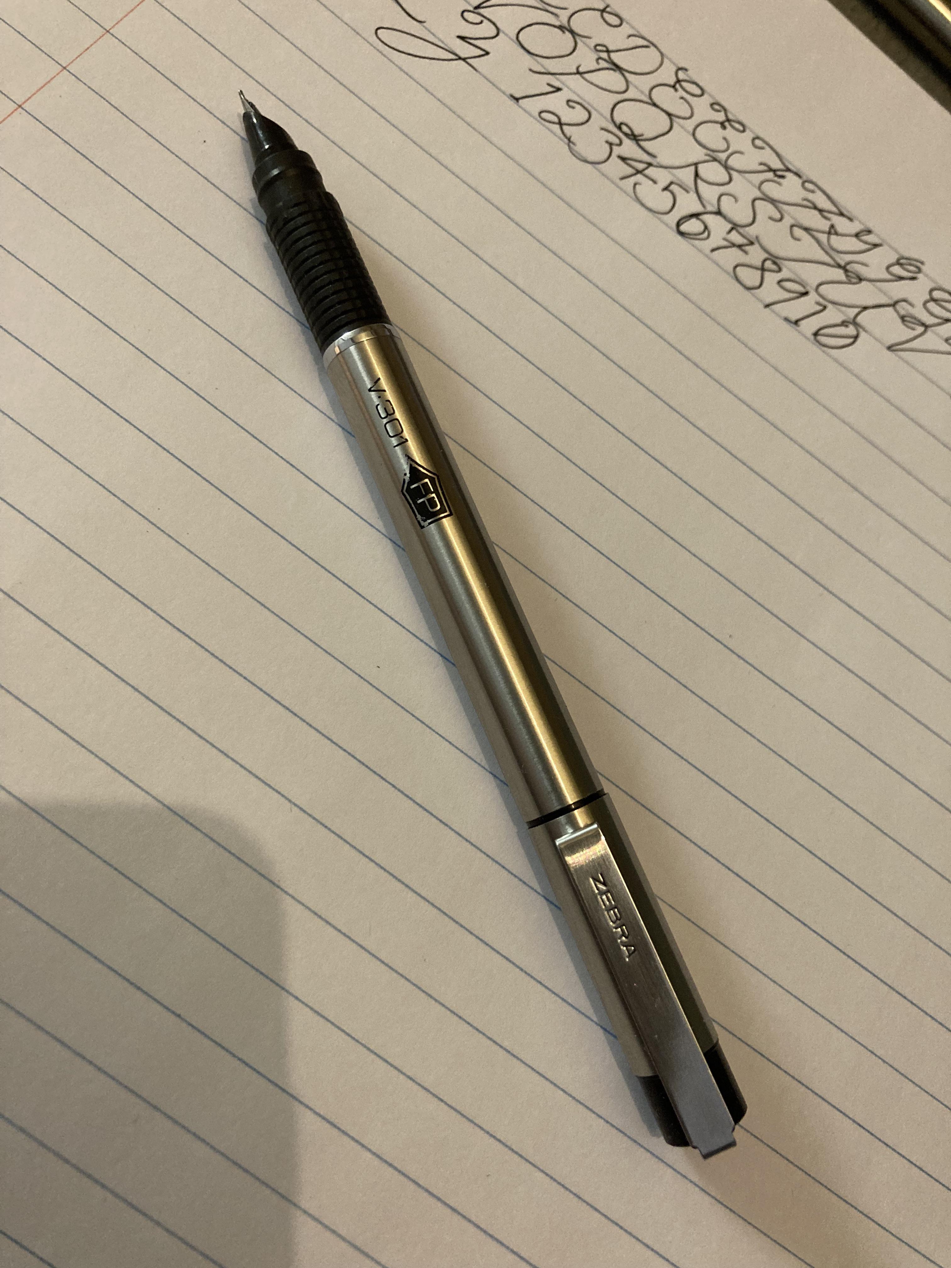 My current favorite pen to write with Zebra V301 Fountain Pen. If you