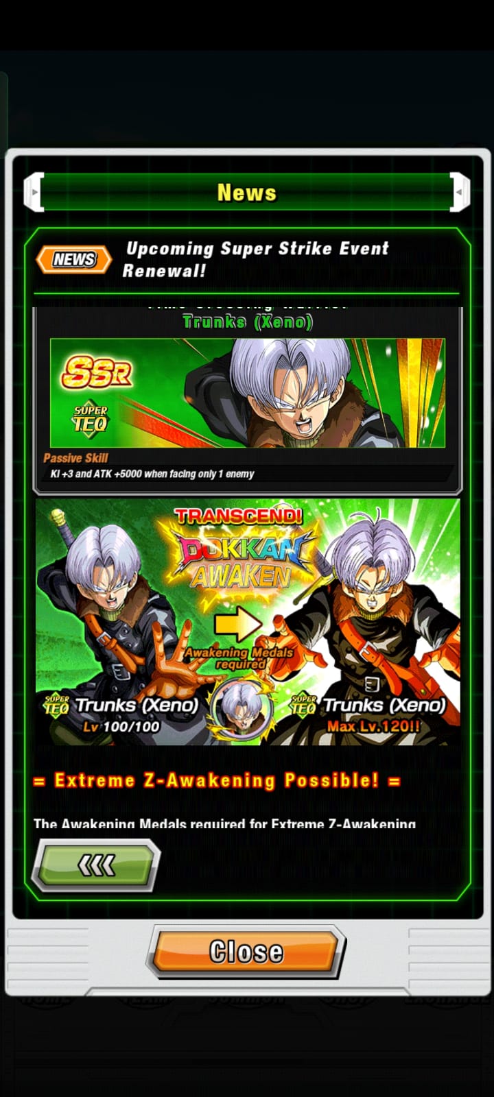 Strike Xeno Trunks renewal r/DBZDokkanBattle