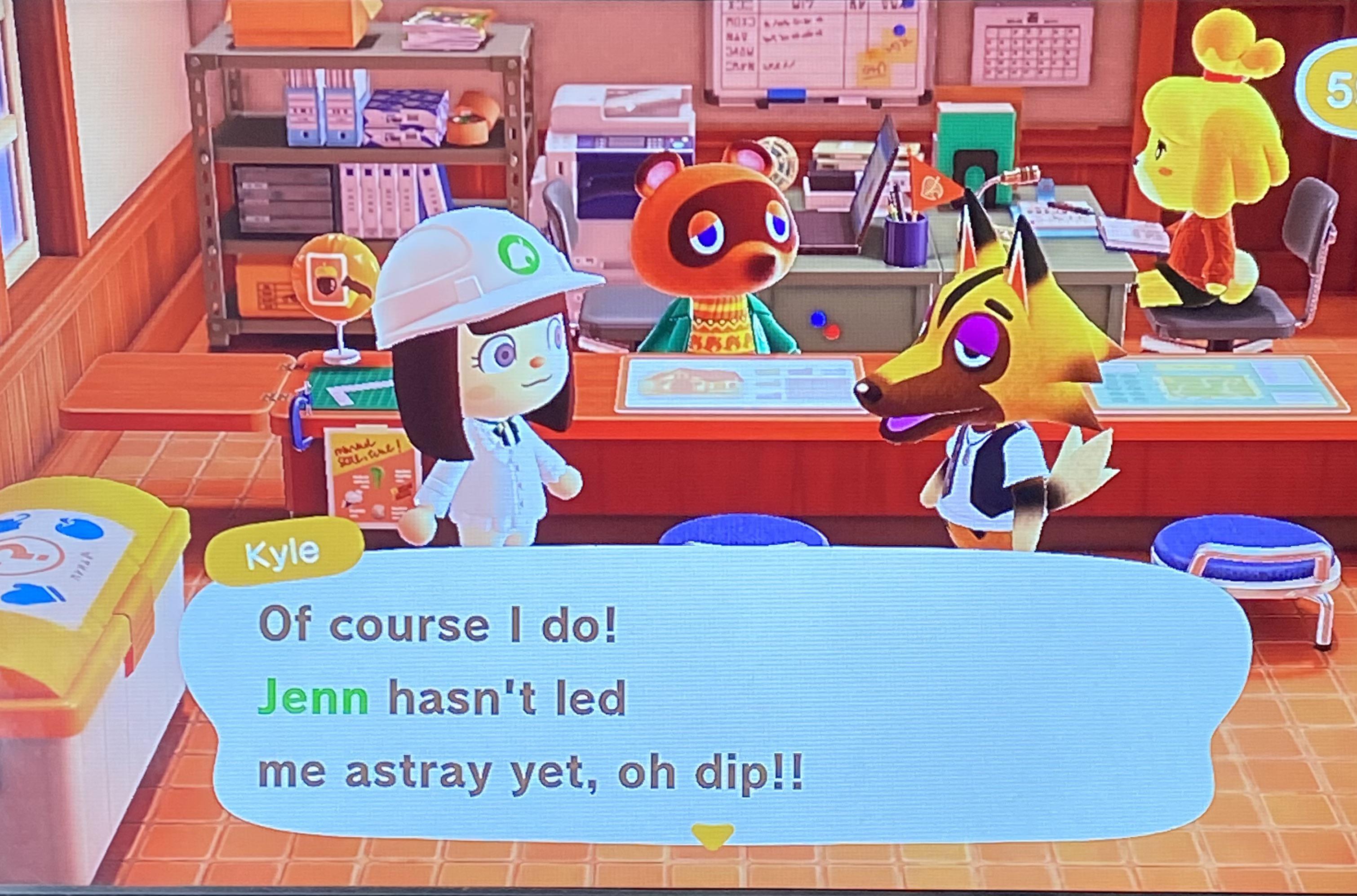 My villager on ACNH wanted me to change his catchphrase and I put in