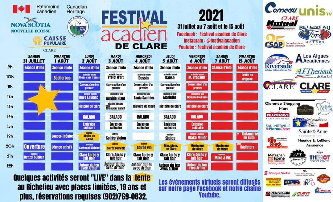 festival acadien 2023 programmation RadioCanada les Acadiens veulent s'entendre et se voir acadie