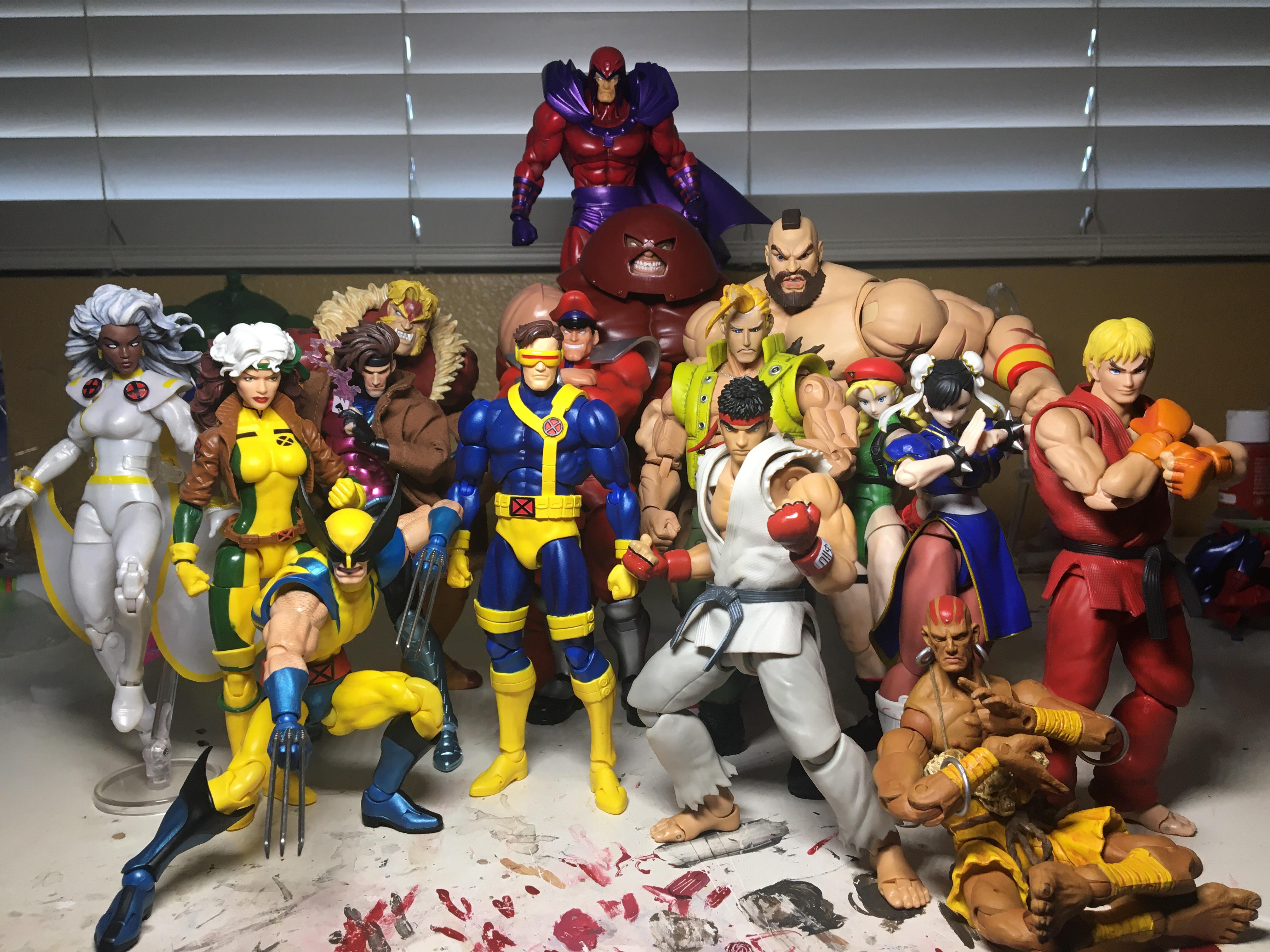 Finished the Xmen vs Street fighter roster r/MarvelLegends