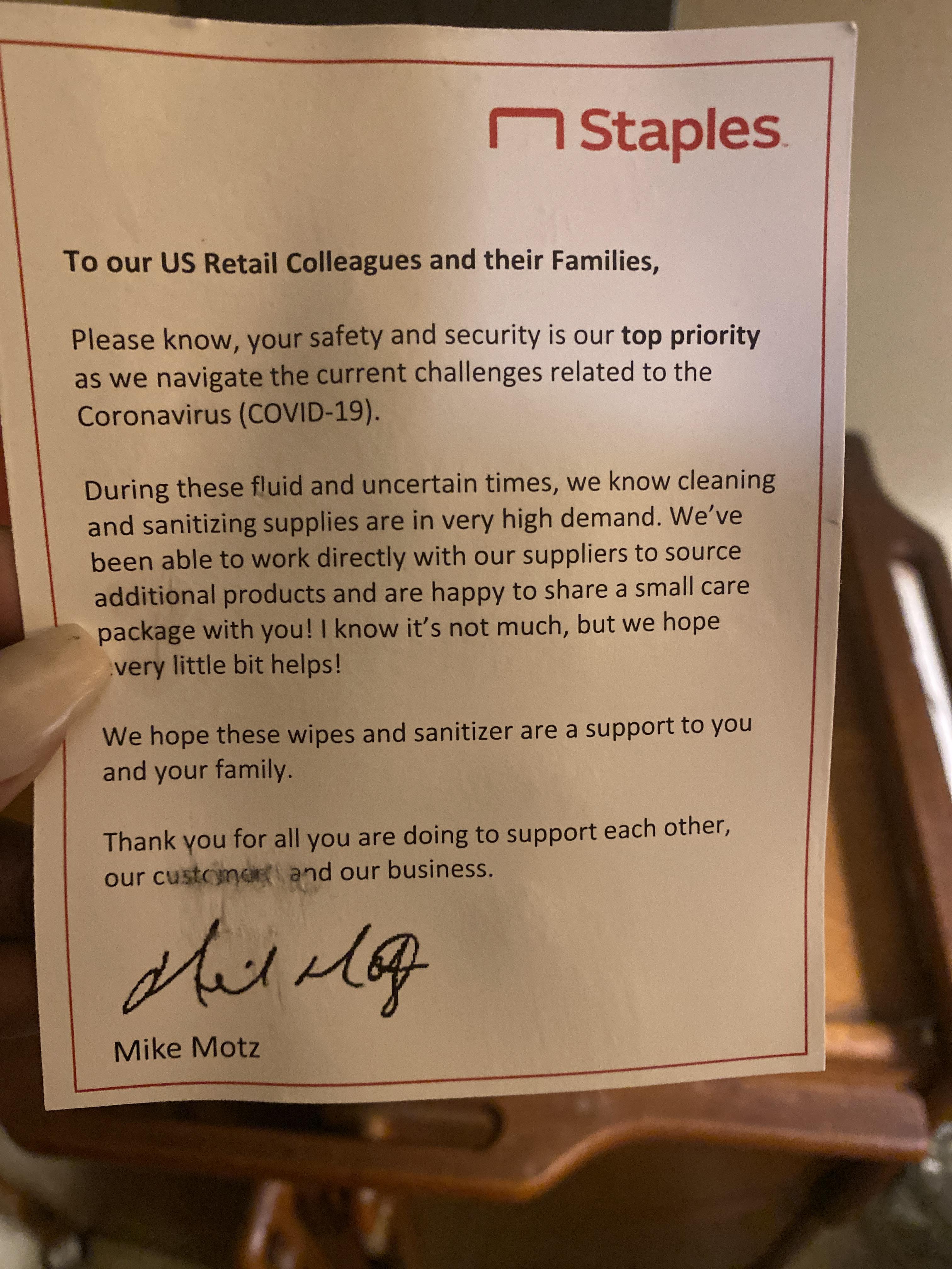 Care Package r/Staples