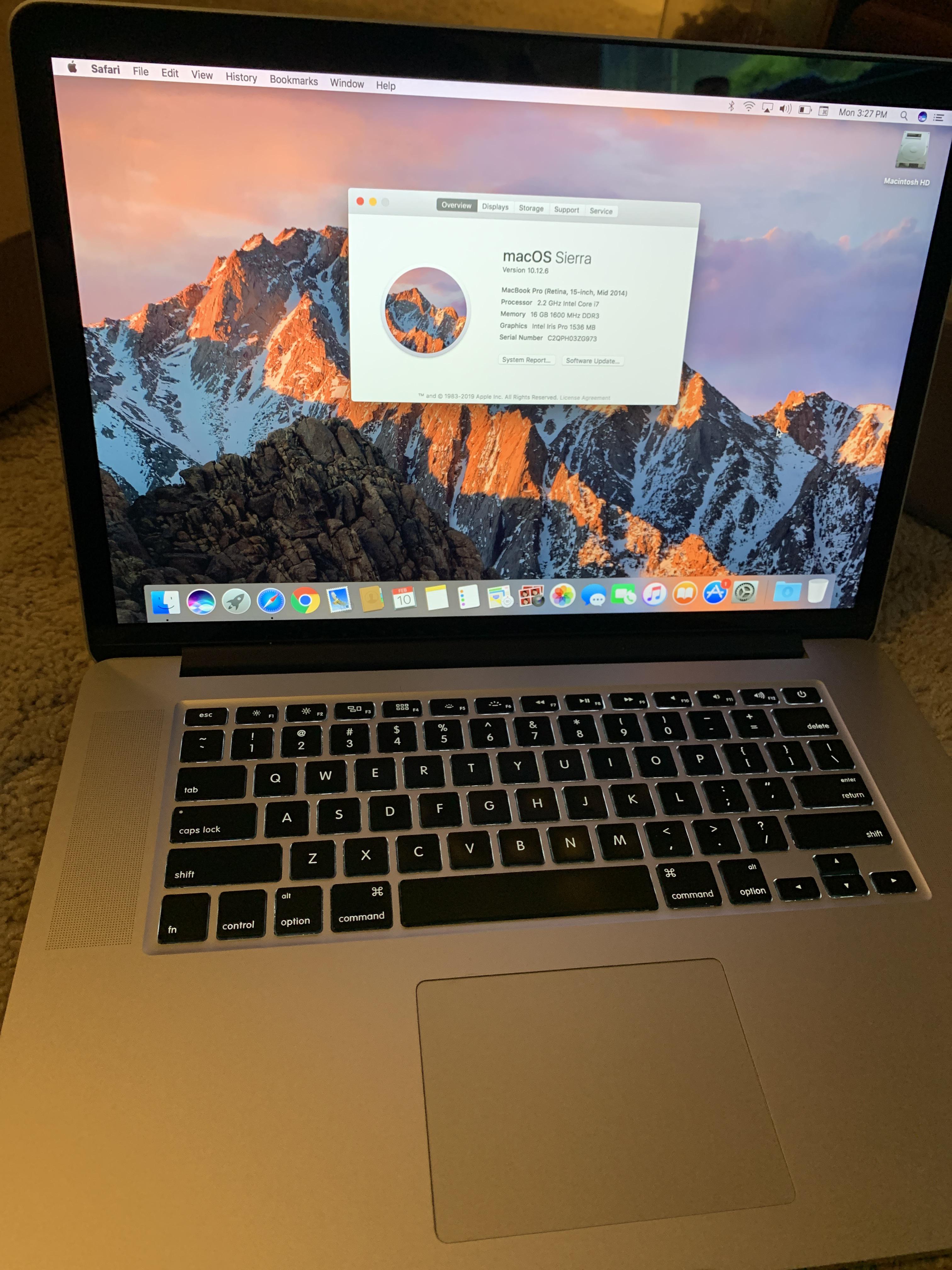 Mid 2014 MacBook Pro finally came today 16gb Ram, 2.2