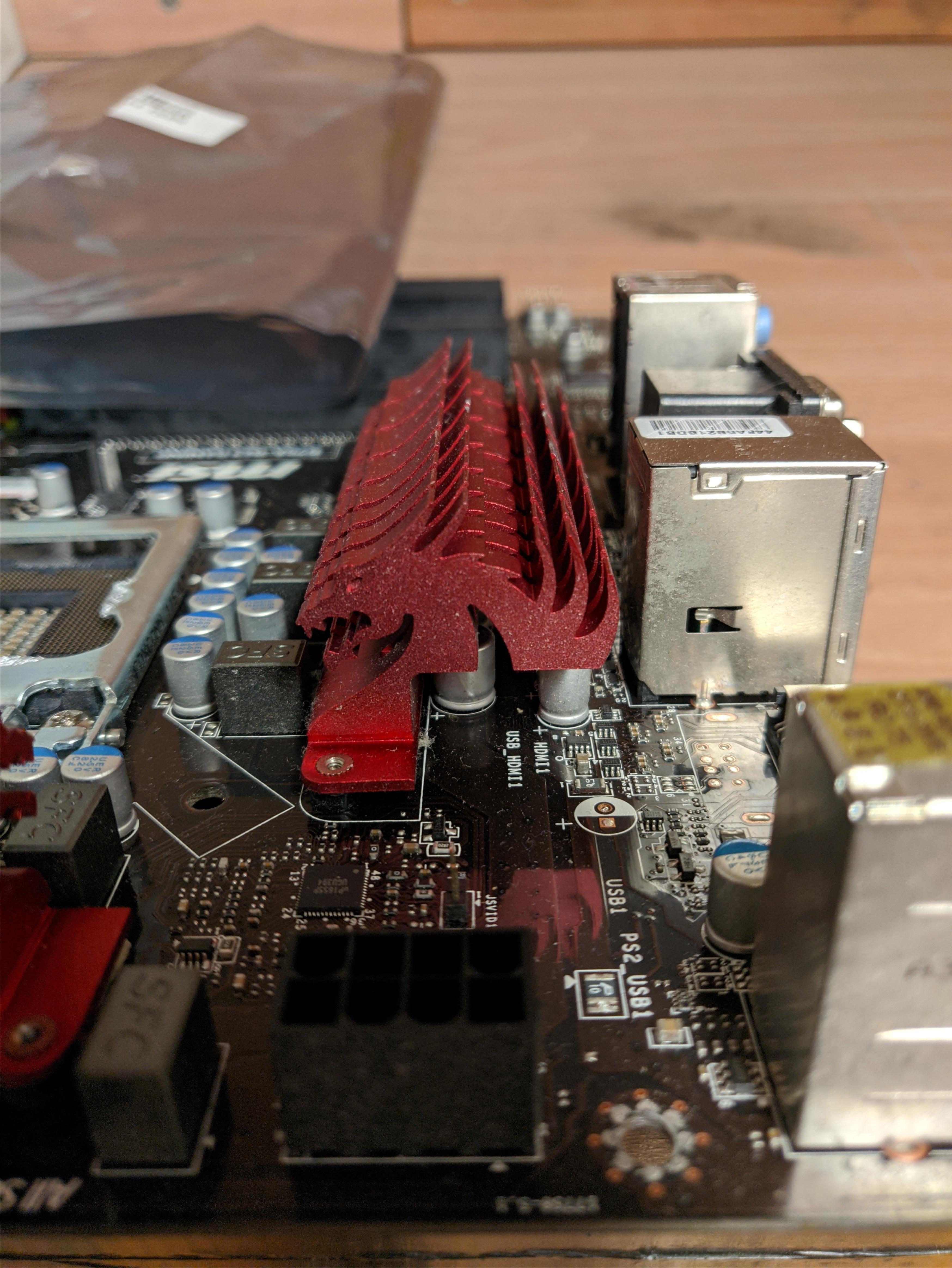 A old Mobo I found at my work it uses dragon vrm heatsinks r/pcmasterrace