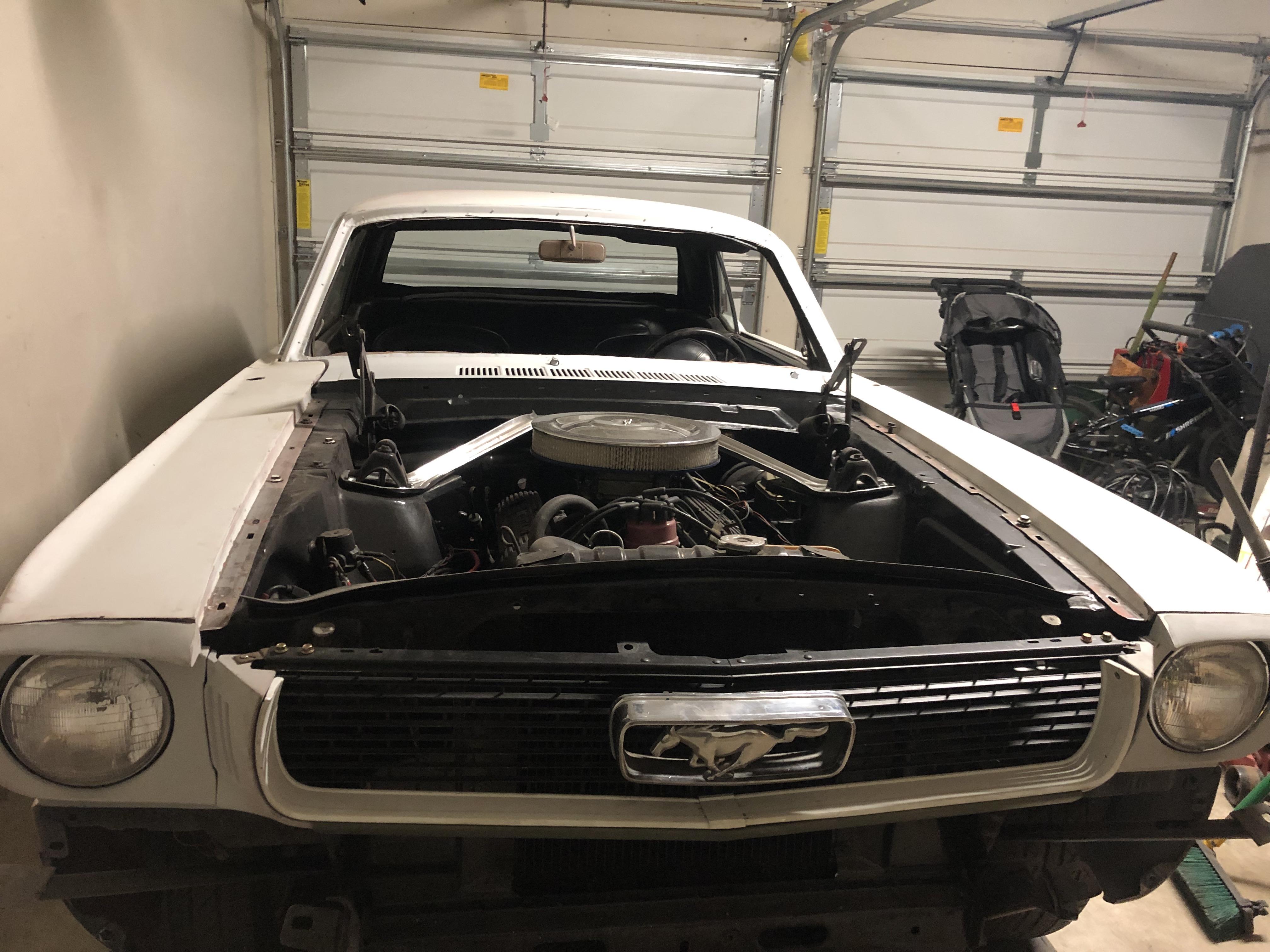 65 mustang project. 289 w mild crane cam, all new ss brake lines, front disc brake conversion