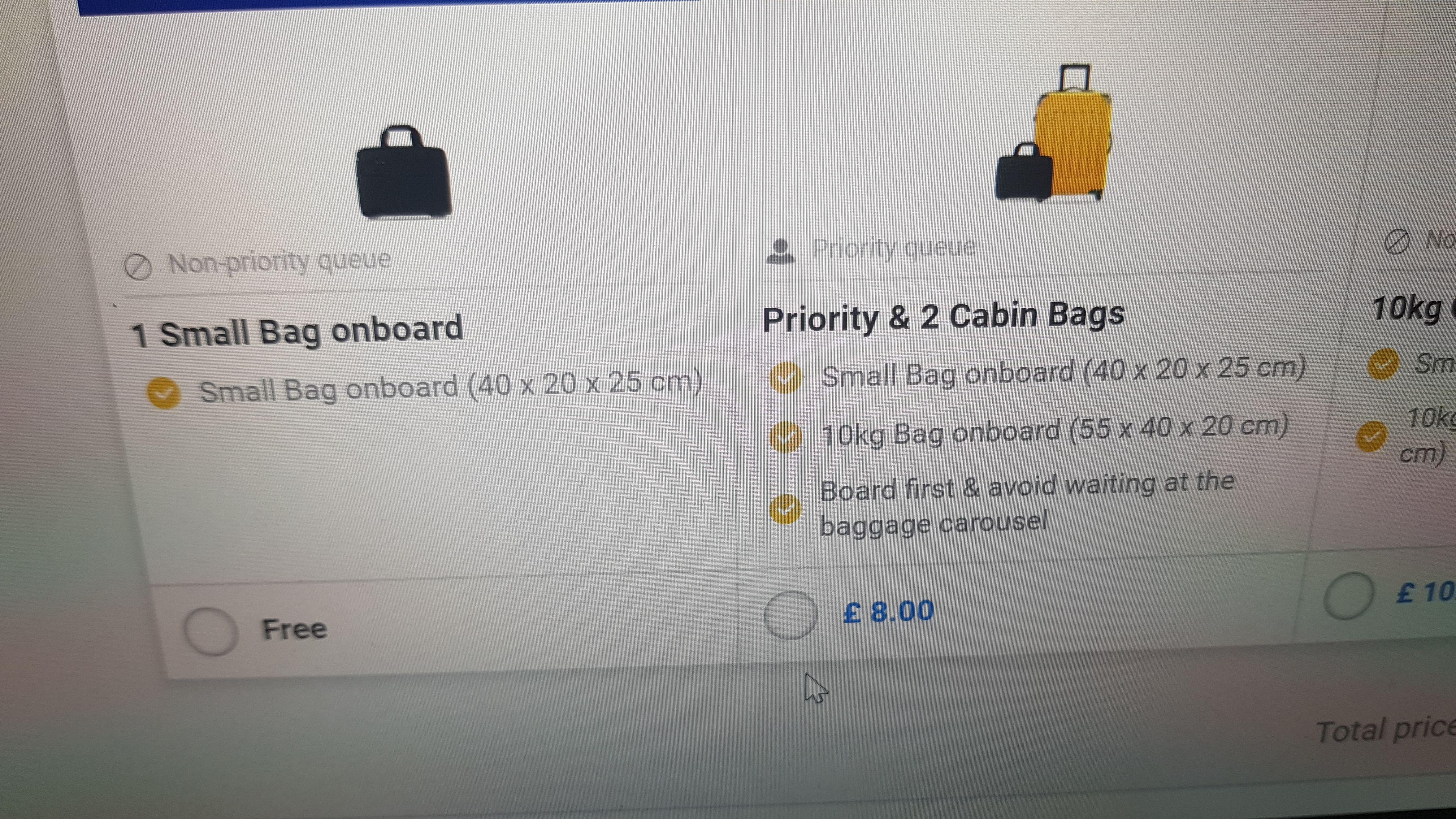 Have ryanair made the bag size you get with a standard ticket smaller