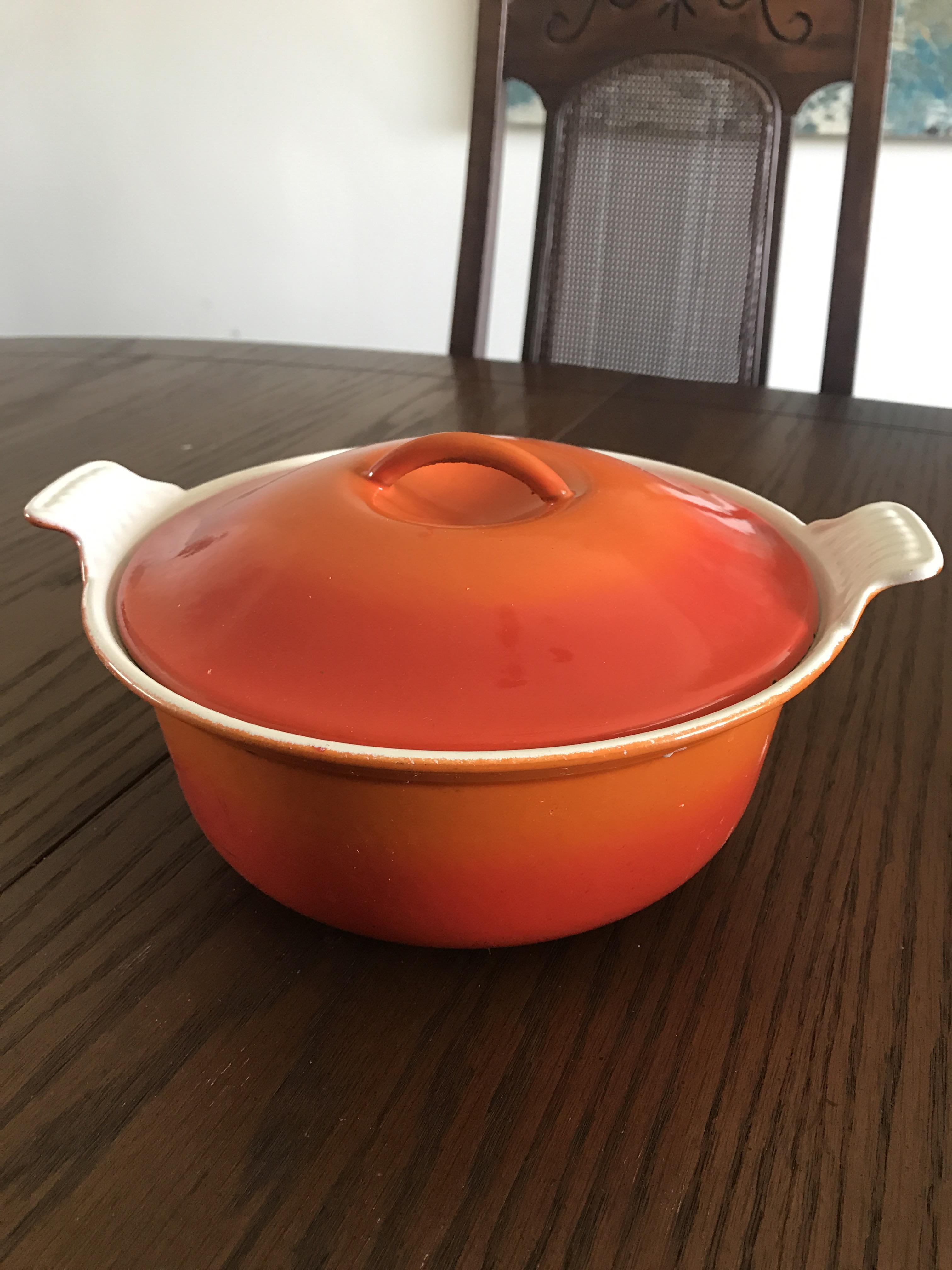 Le Creuset find, 4.99. Only issue is, some marks I thought were