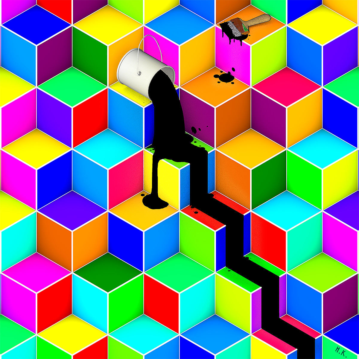 Paint It Black, art by me r/ImaginaryMindscapes