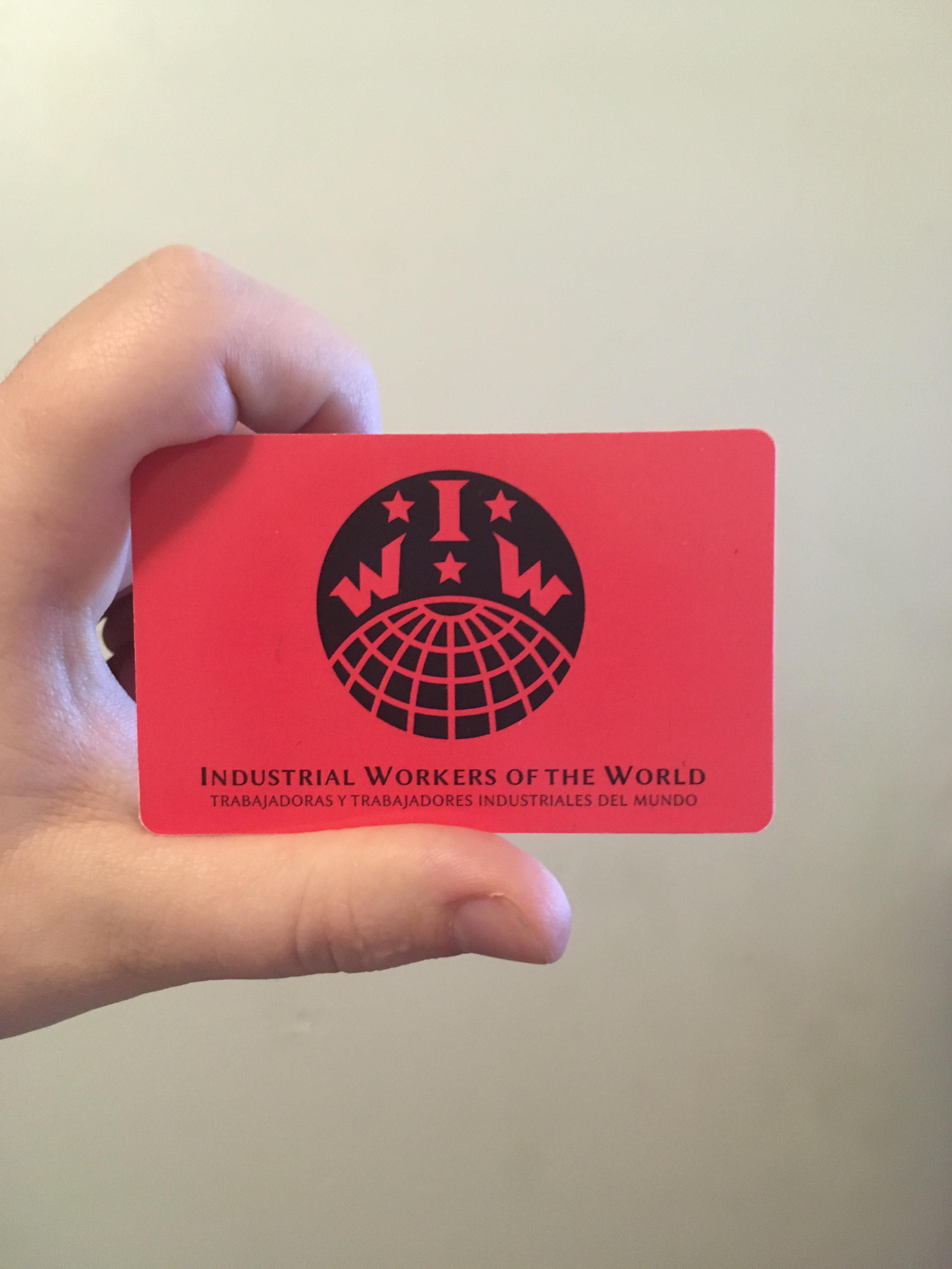 I got my red card today! IWW
