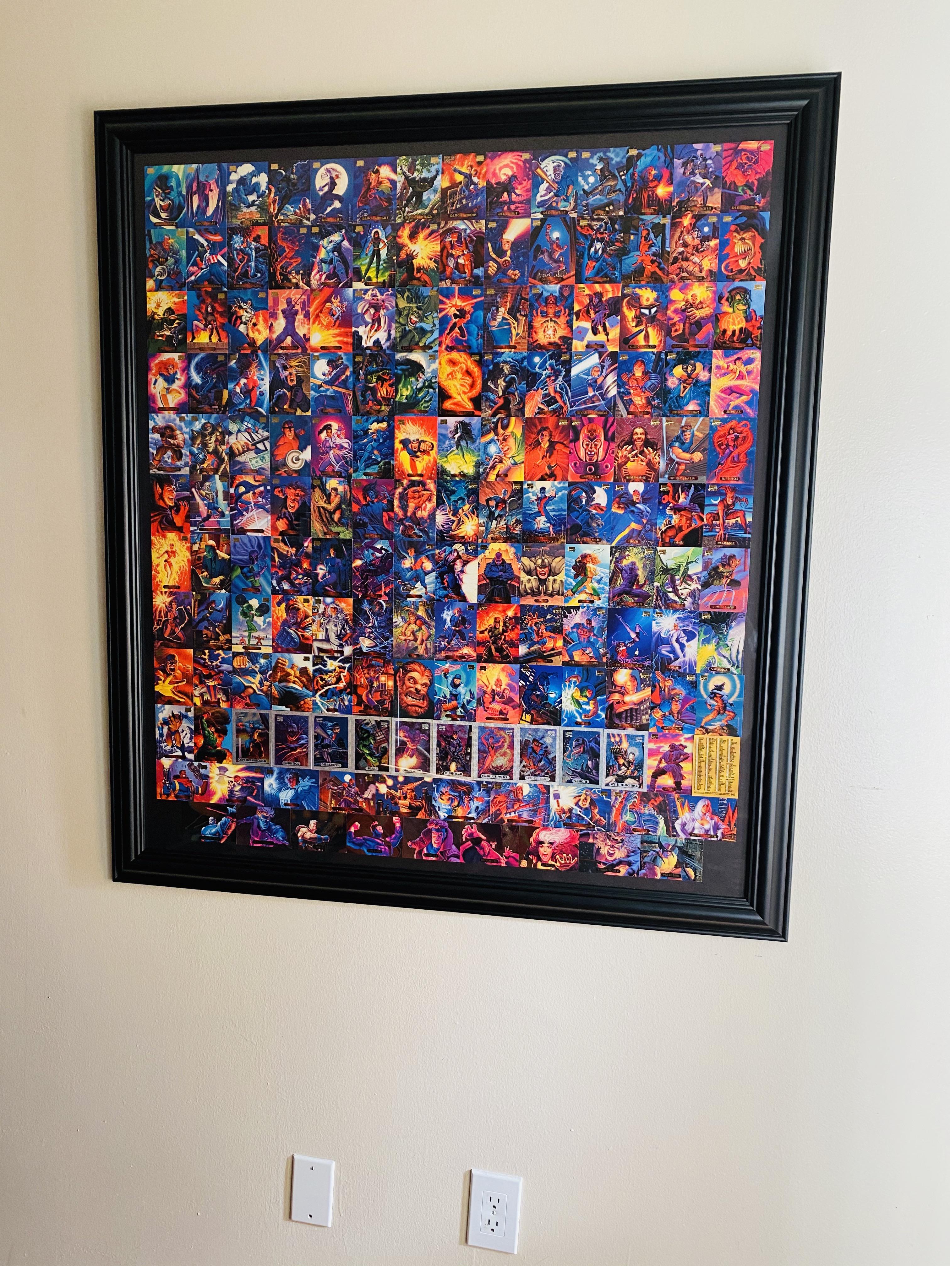 Framed my 1994 Marvel Masterpiece Trading Cards r/Marvel