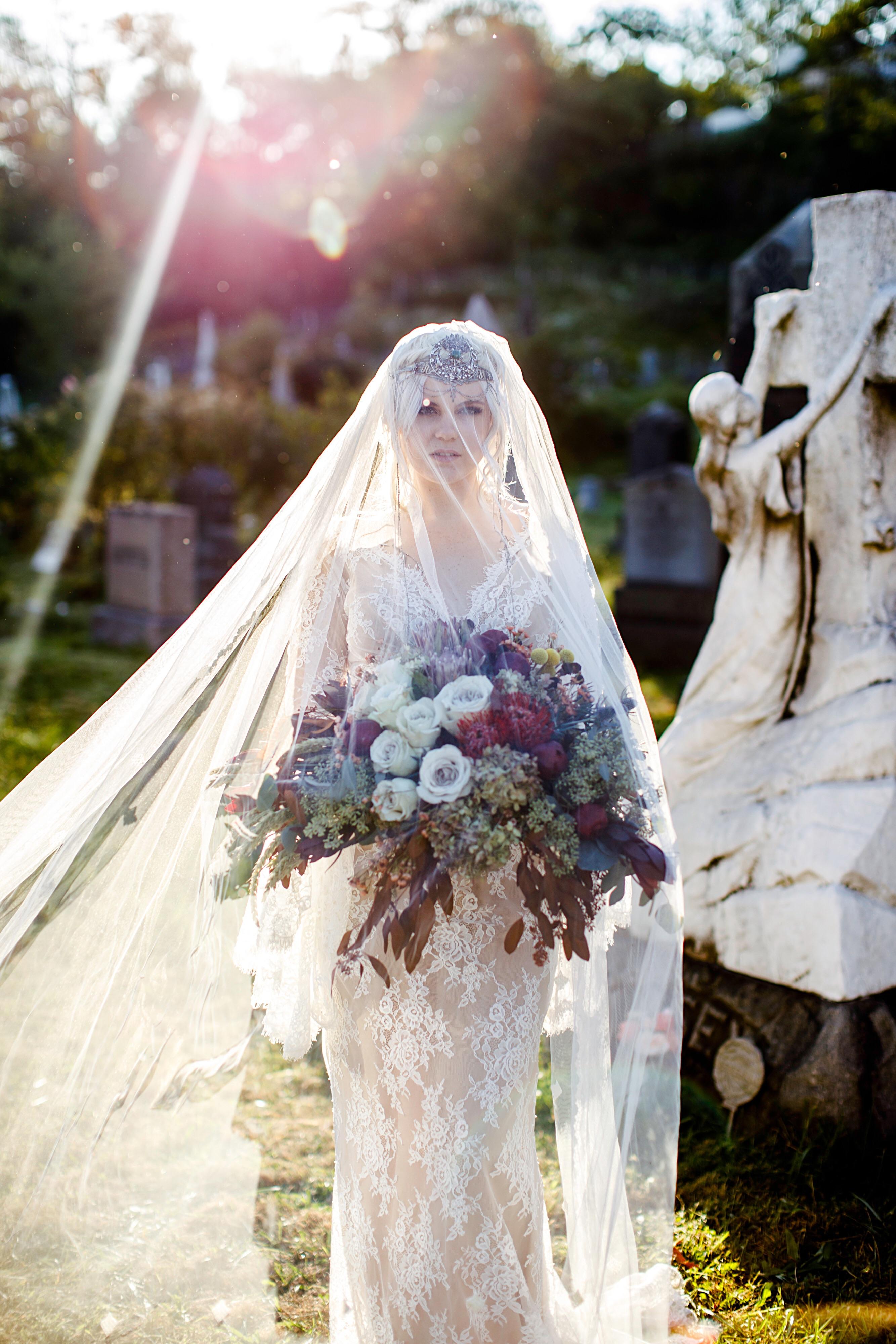 My girlfriend recently photographed her best friends cemetery wedding