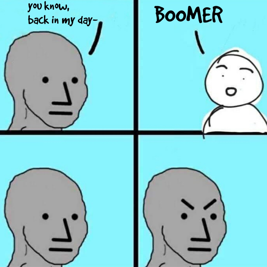 Shut up boomer memes